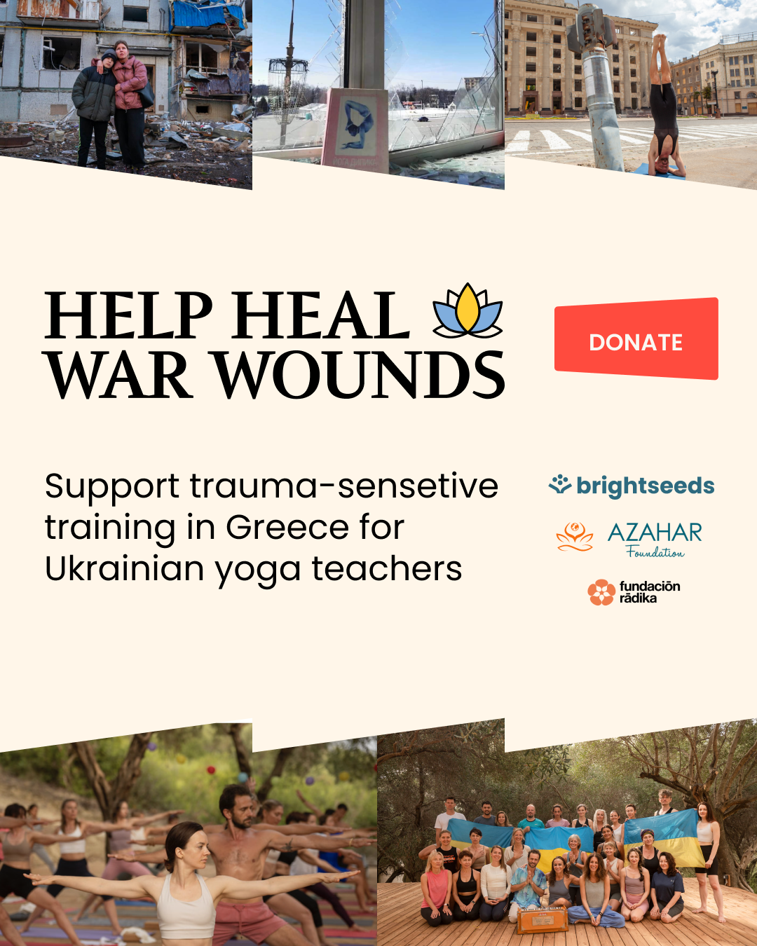 Campaign cover image for Yoga for Healing the Wounds of War 2025