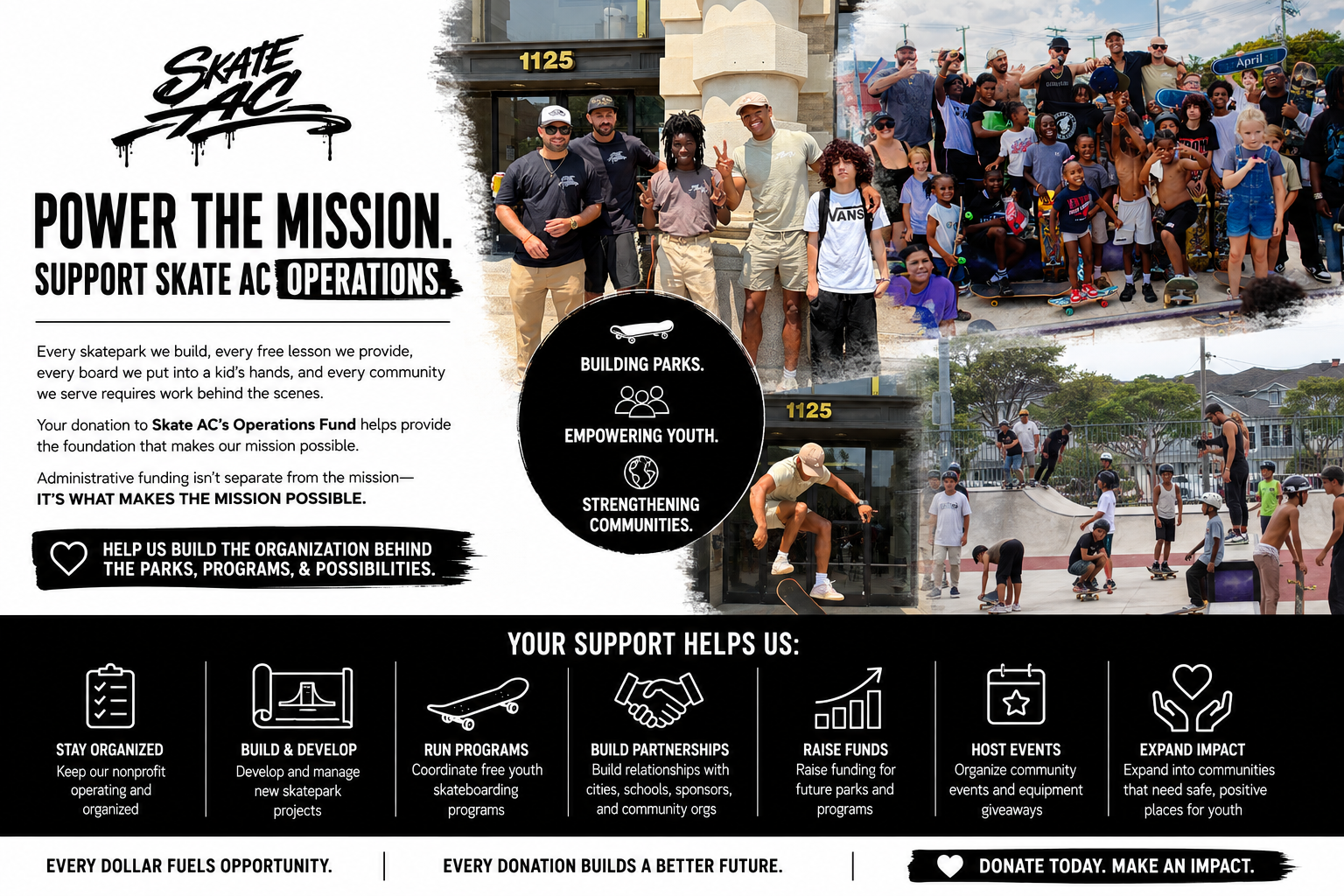 Campaign cover image for Power the Mission: Support Skate AC Operations