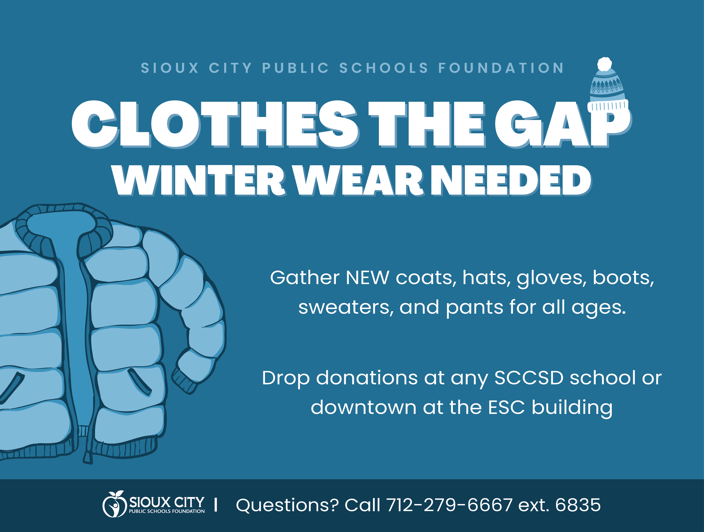 Campaign cover image for Sioux City Public Schools Foundation’s "Clothes the Gap"