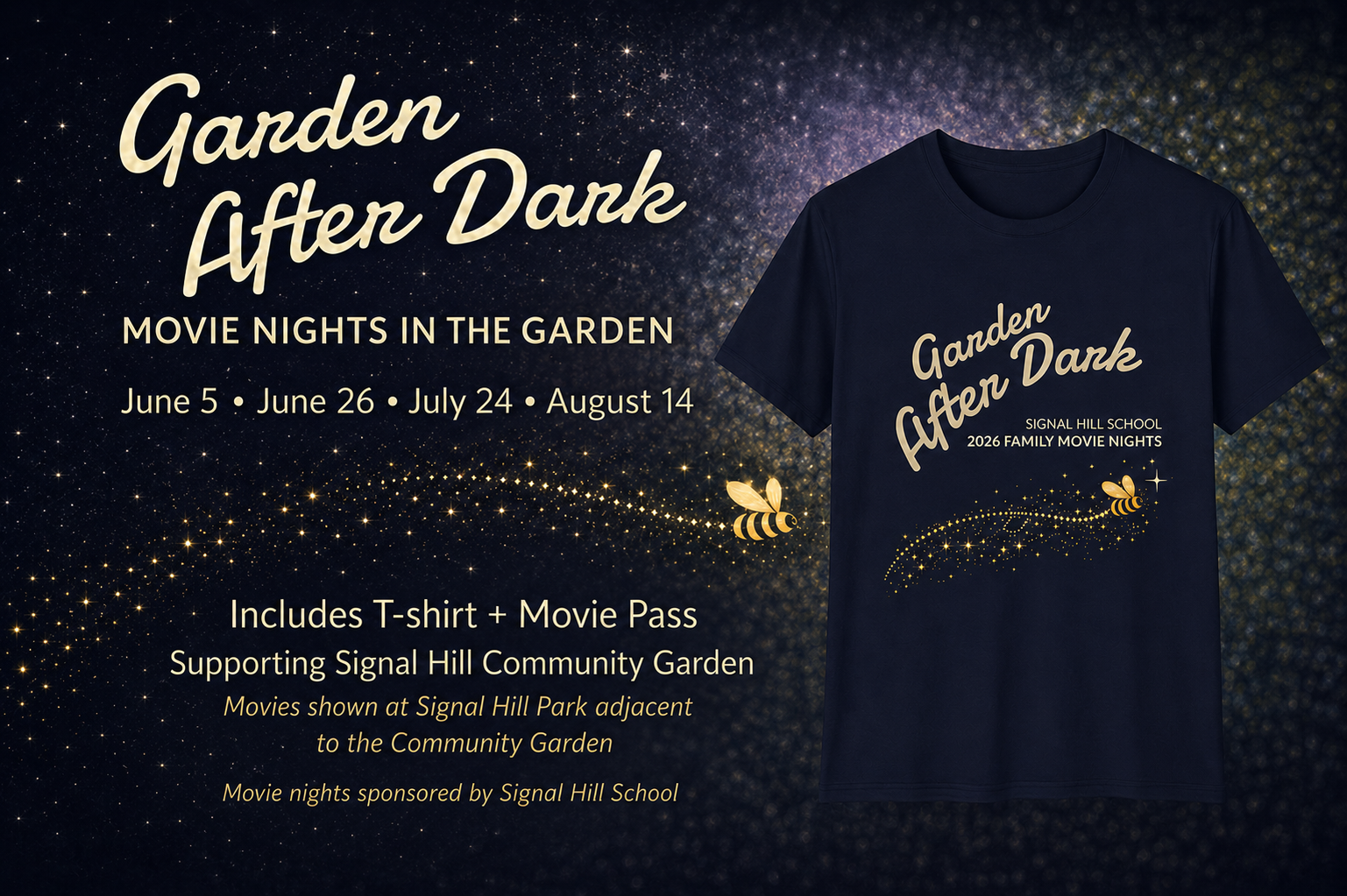 Campaign cover image for 2026 Garden After Dark Movie Nights + Tee