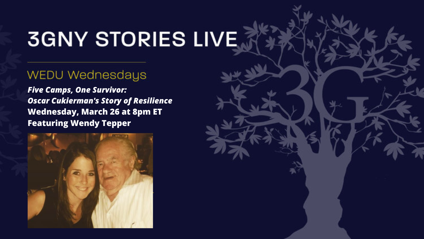 Campaign cover image for 3GNY Stories Live: WEDU Wednesday Featuring Wendy Tepper