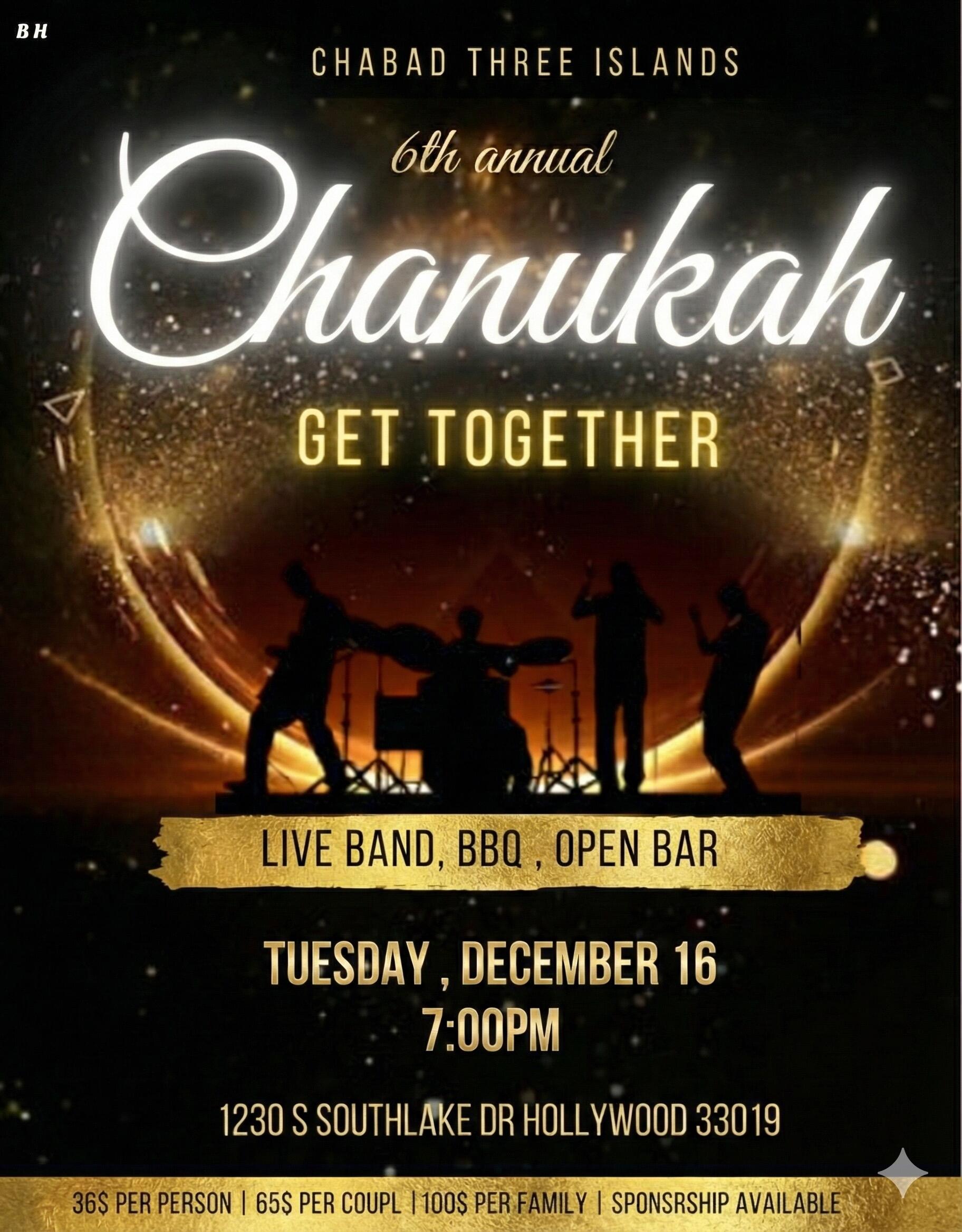 Campaign cover image for Chabad 3 Islands Chanuka party