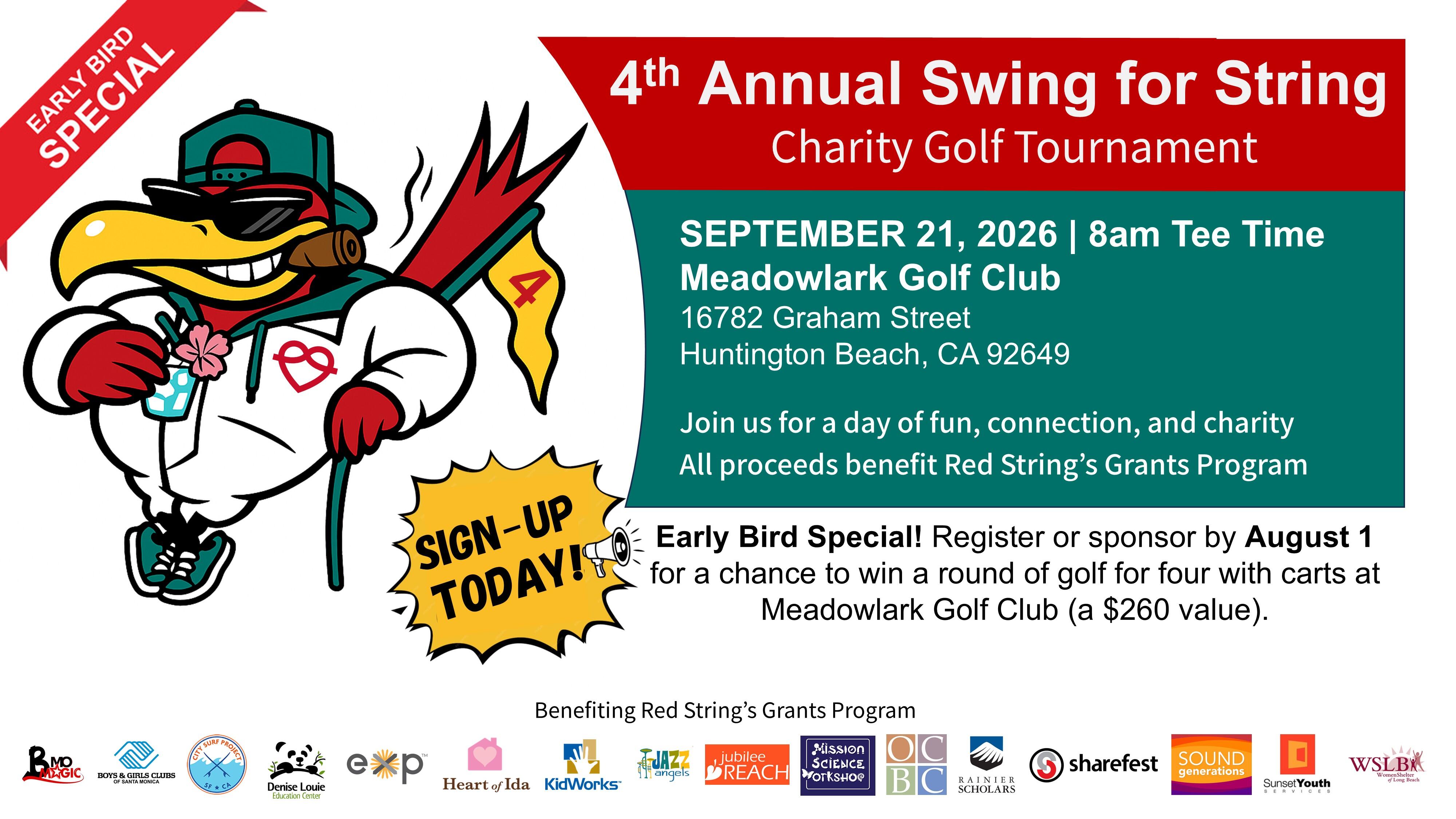 Campaign cover image for 4th Annual Swing for String Charity Golf Tournament