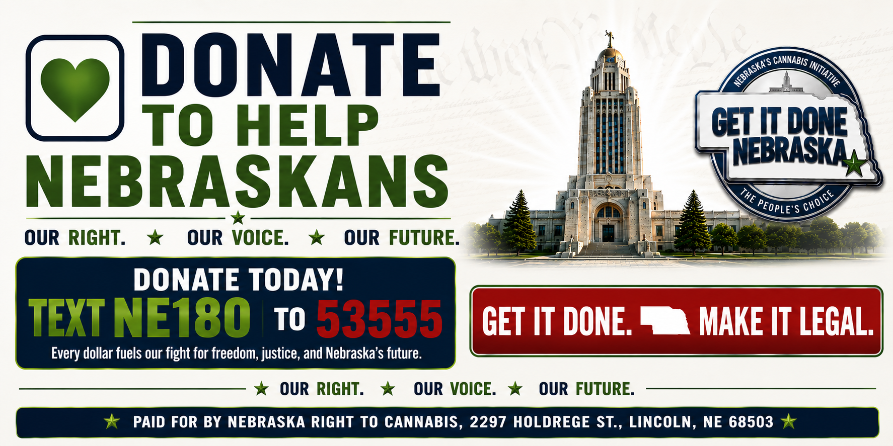 Campaign cover image for Nebraska Cannabis: The Final Push to July 2nd