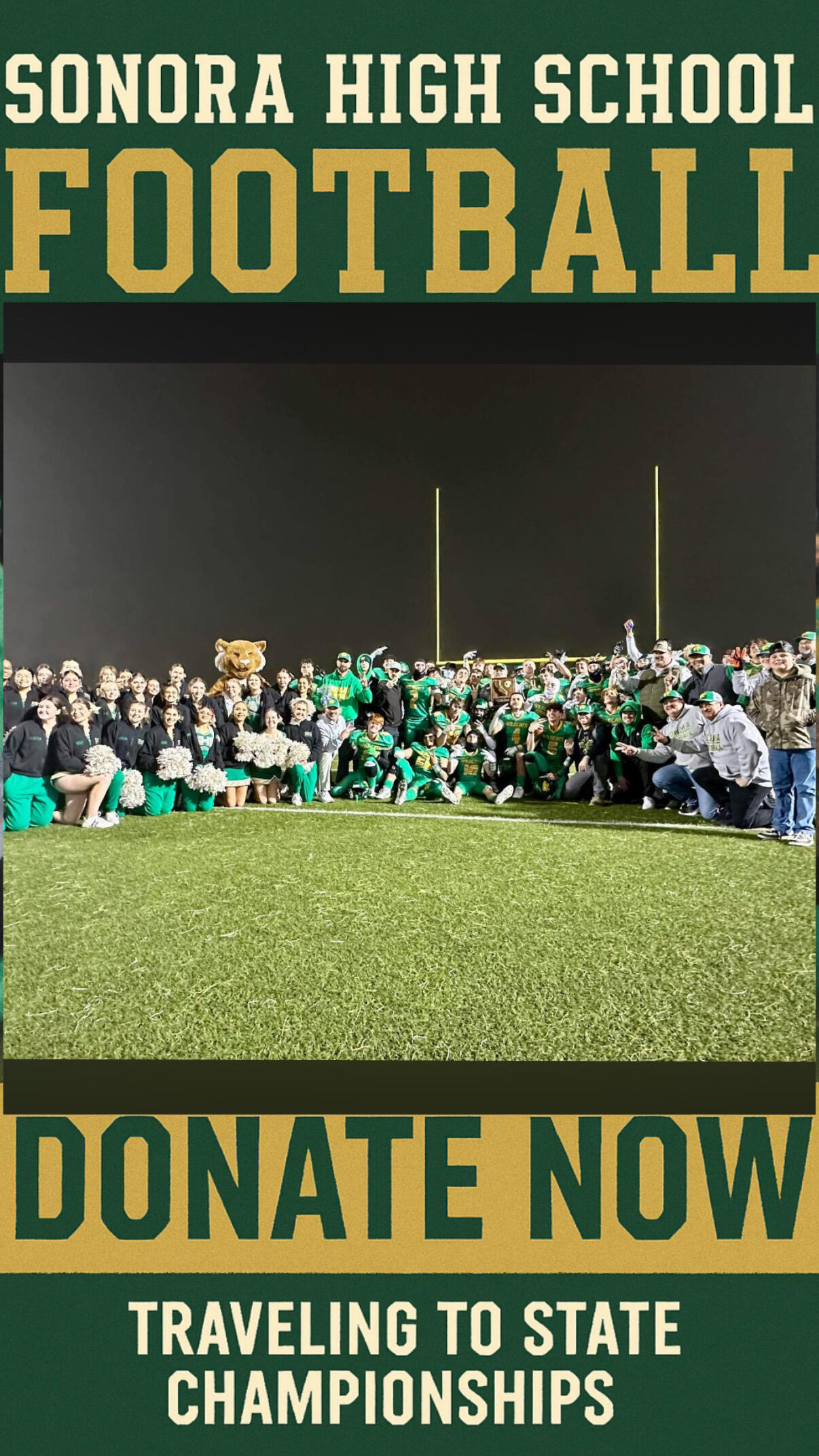 Campaign cover image for Let's help the Sonora High Wildcat Football Champs