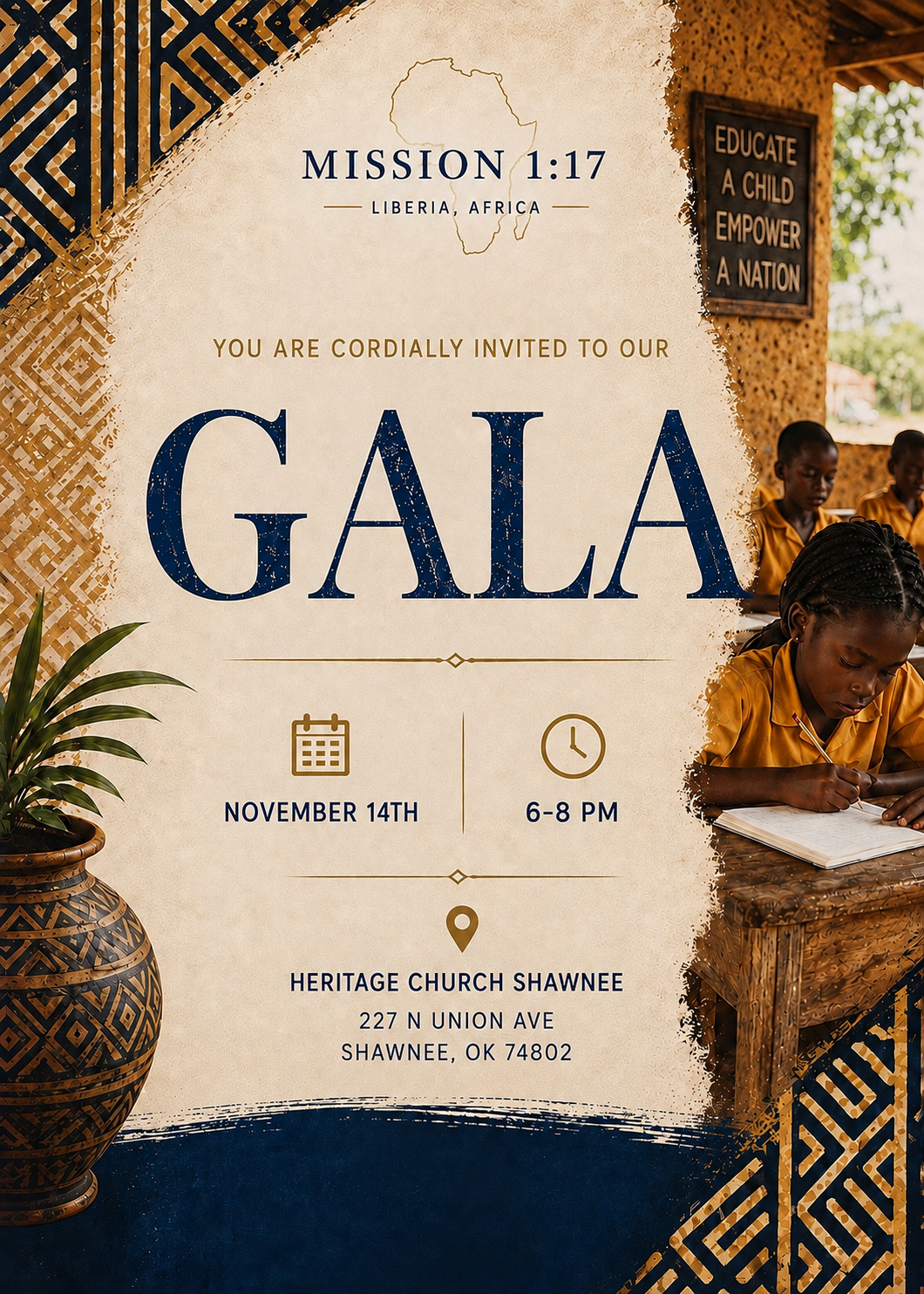 Campaign cover image for Mission 1:17 Second Annual Gala & Auction