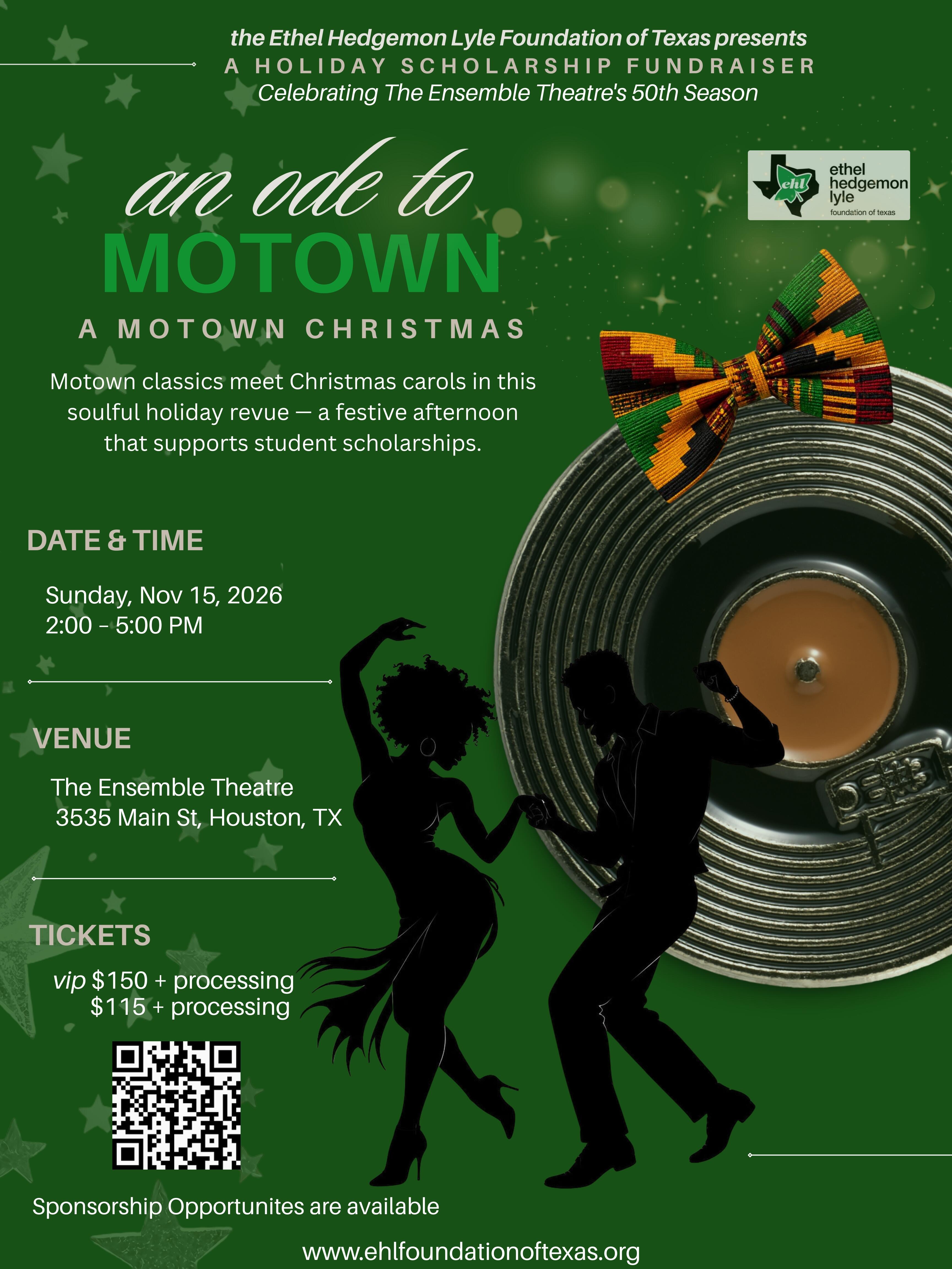 Campaign cover image for An Ode to Motown: A Motown Christmas Experience at The Ensemble Theatre