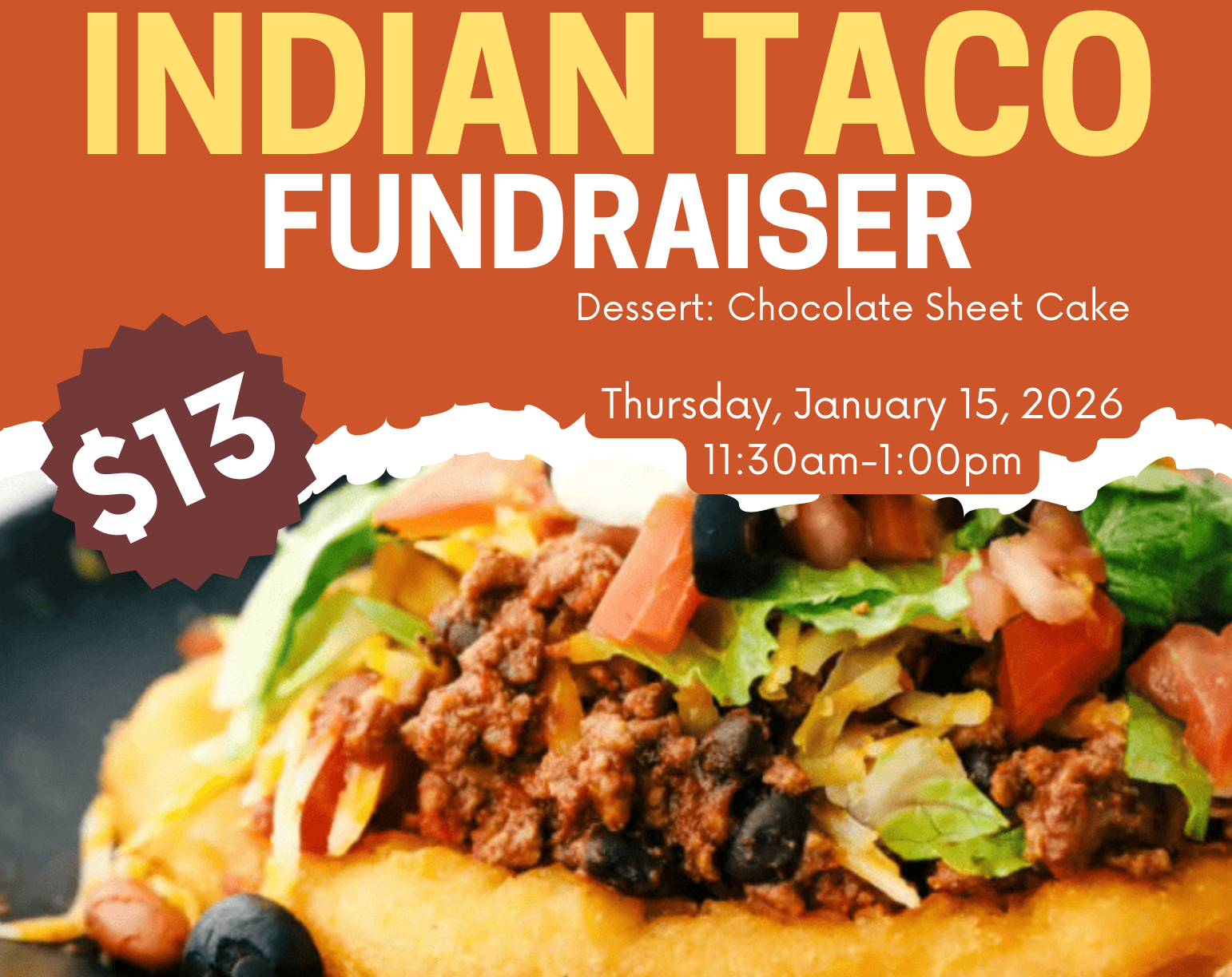 Campaign cover image for Indian Taco Fundraiser