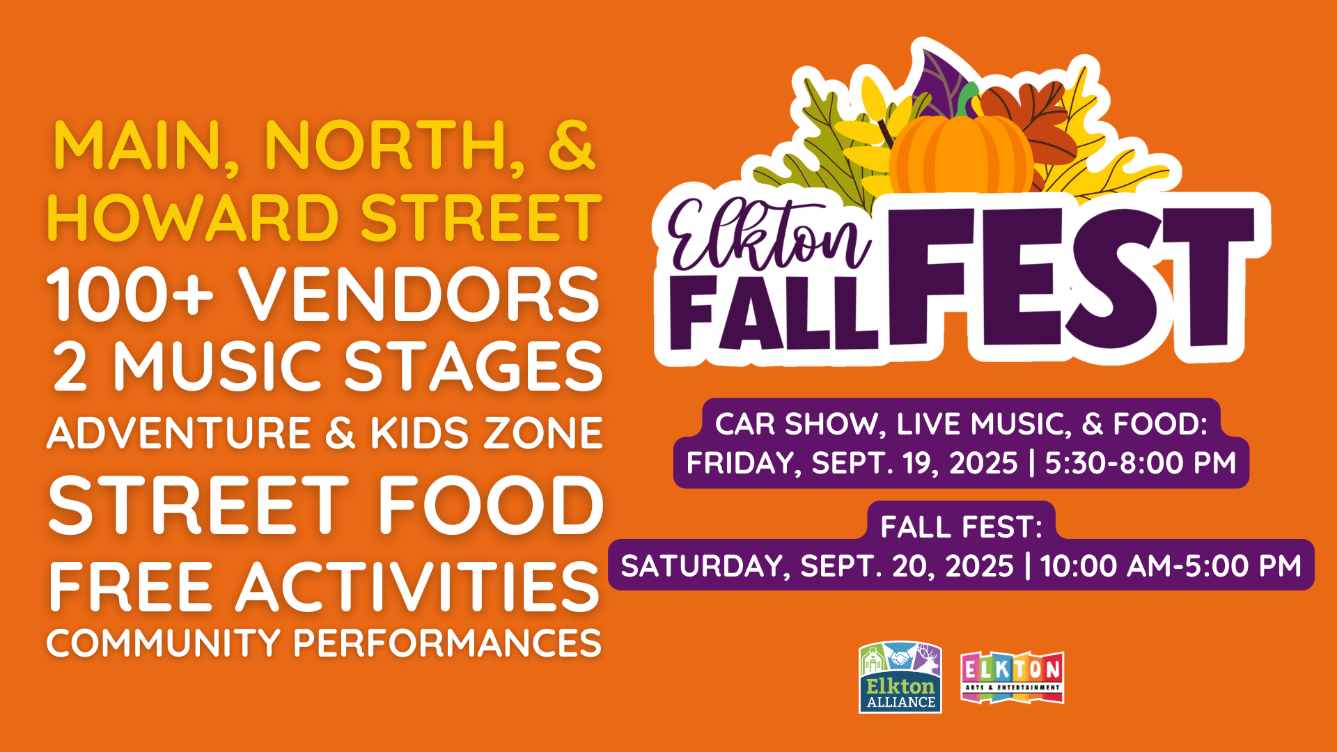 Campaign cover image for Elkton Alliance, Inc. Fall Fest Sponsorships 2025