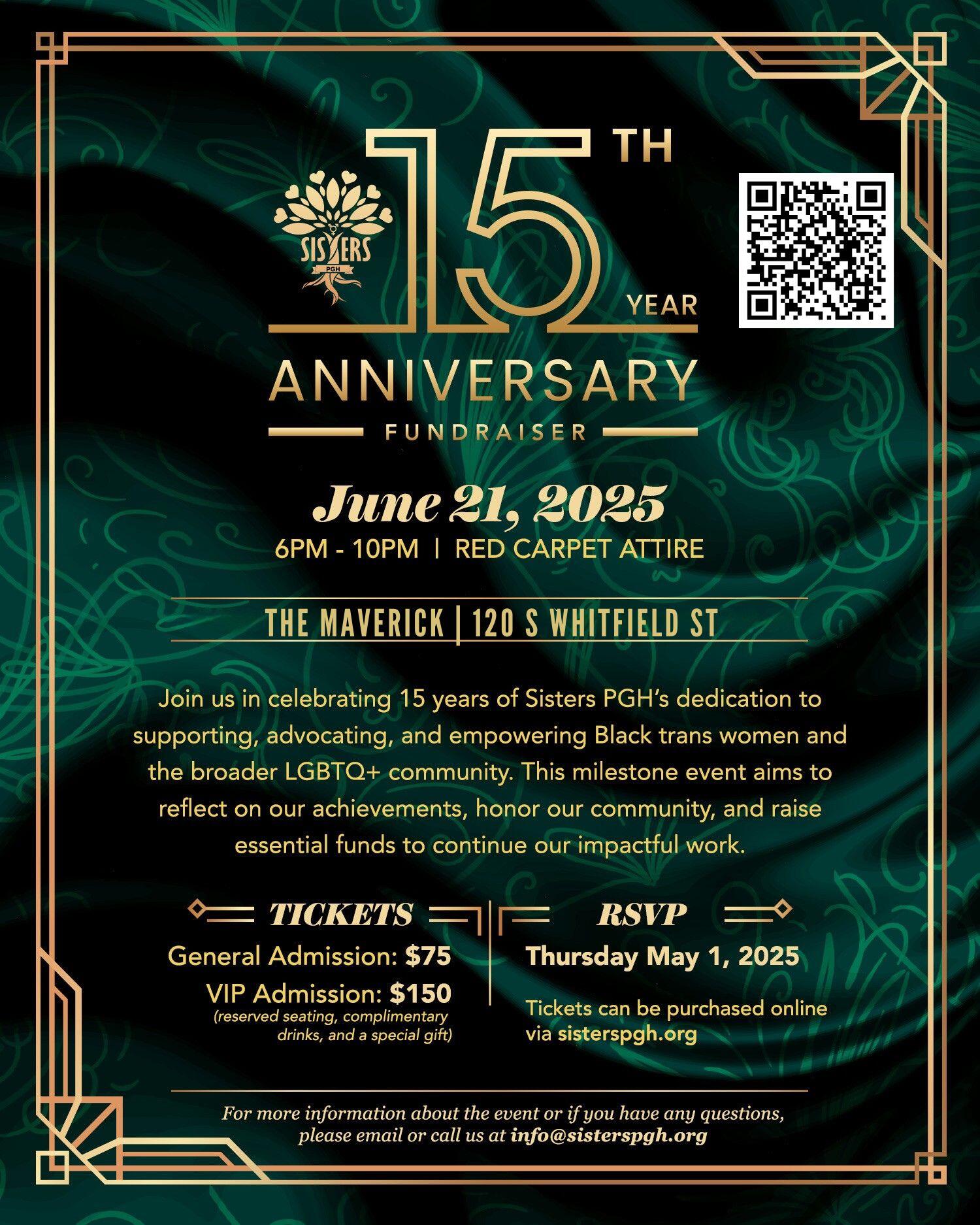 Campaign cover image for SisTers PGH 15th Year Anniversary Gala & Awards Ceremony