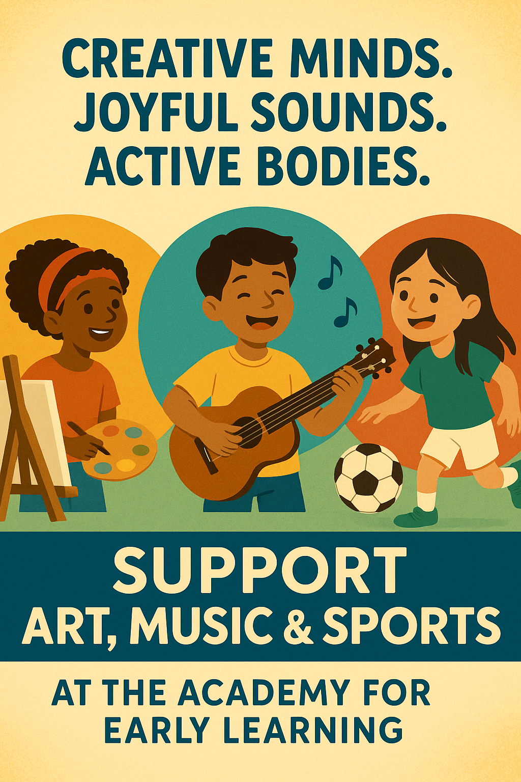 Campaign cover image for Creative Minds. Joyful Sounds. Active Bodies