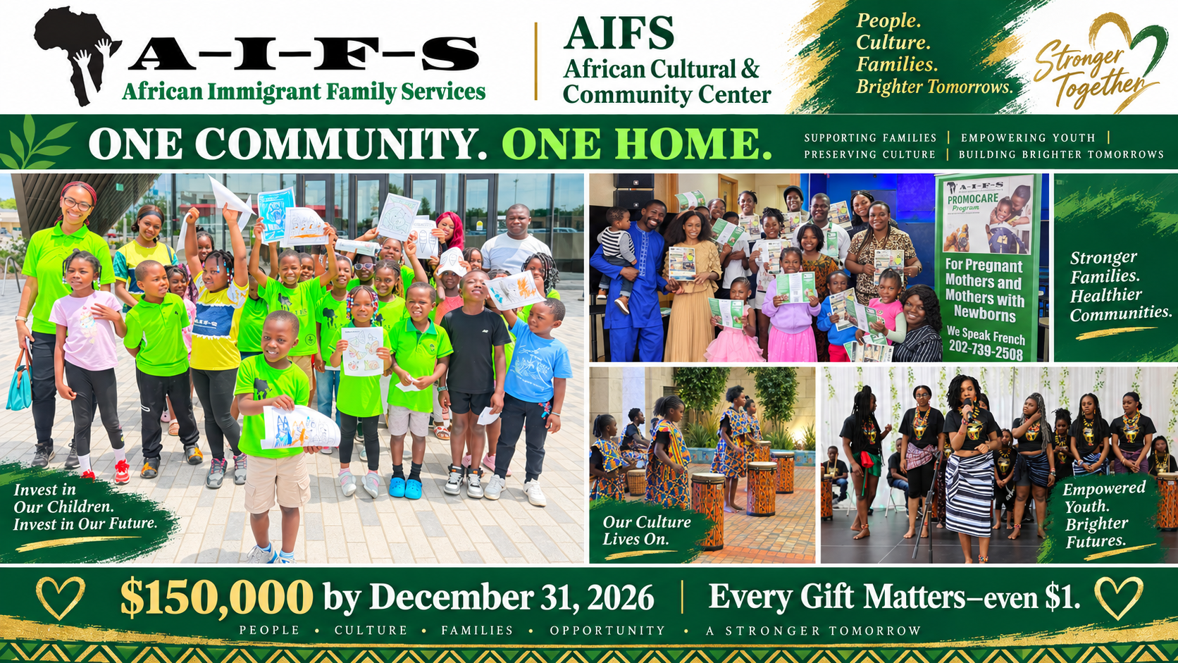 Campaign cover image for One Community. One Home. — AIFS Community Center Campaign