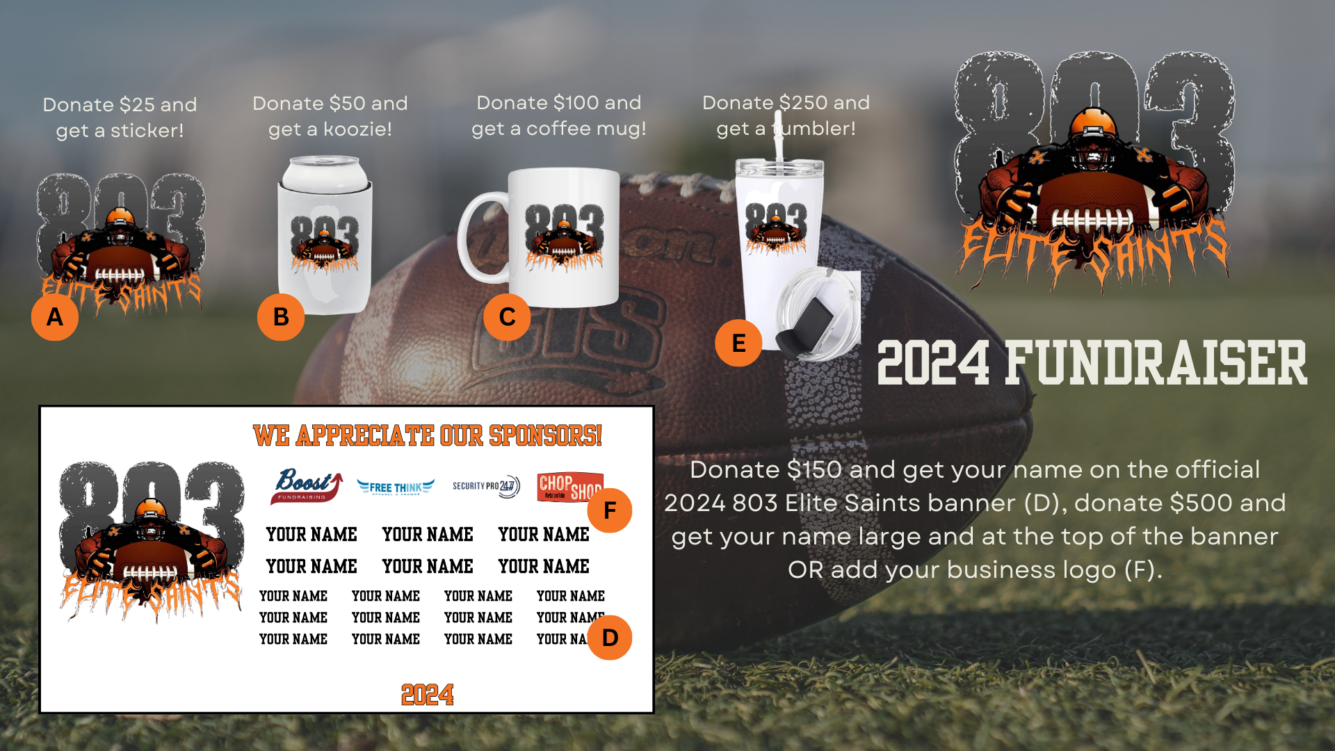 Campaign cover image for Support the 803 Elite Saints!