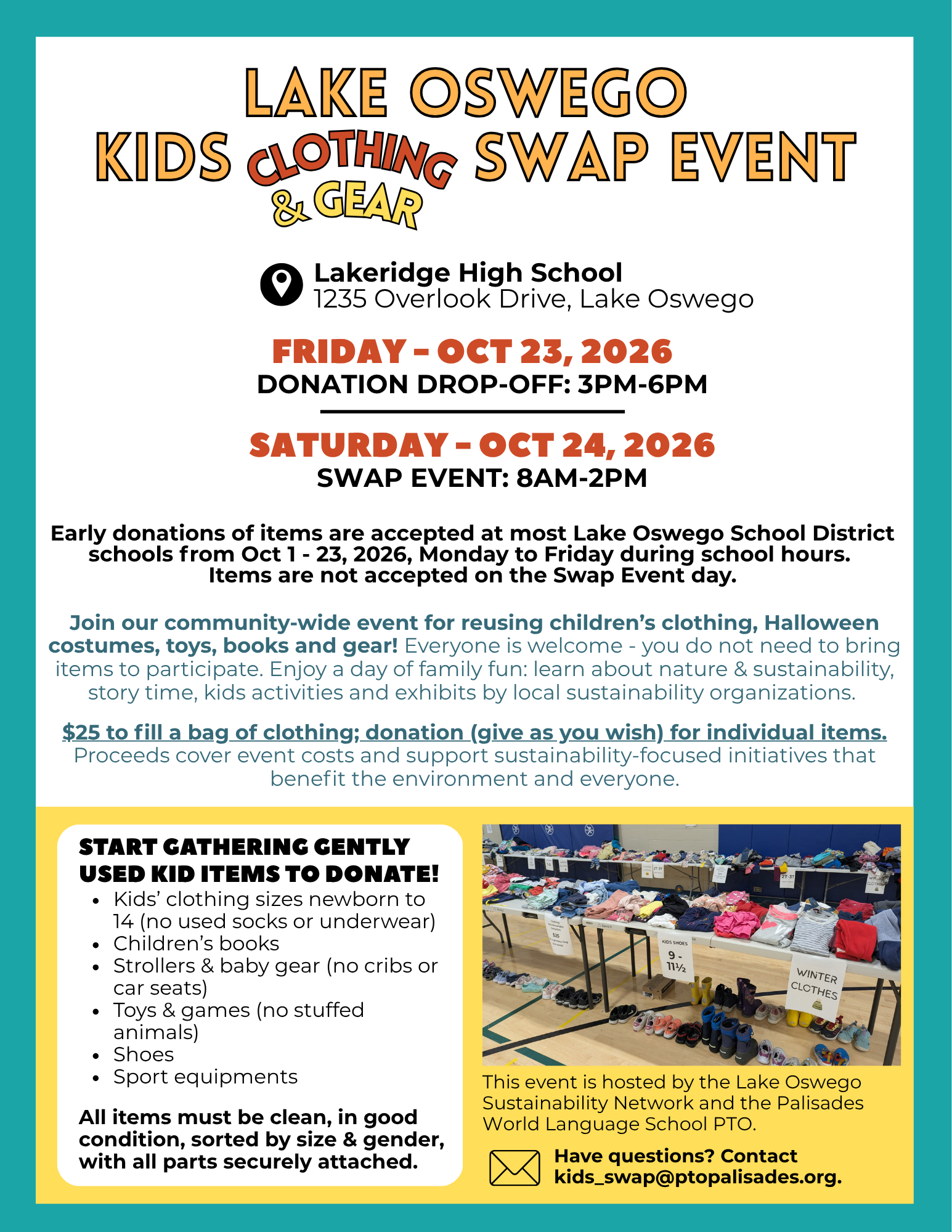 Campaign cover for 2026 LO Kids Clothing and Gear Swap