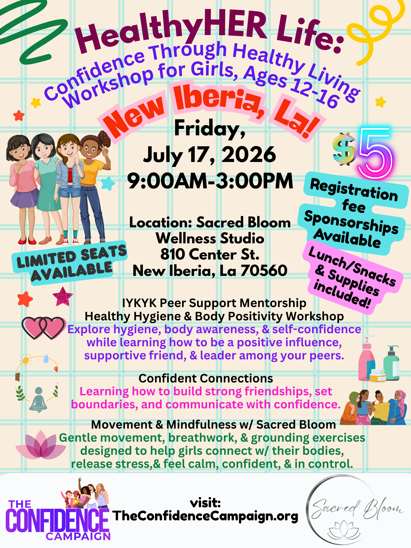 Campaign cover image for HealthyHER Life: Confidence Through Healthy Living Workshop (New Iberia, LA)
