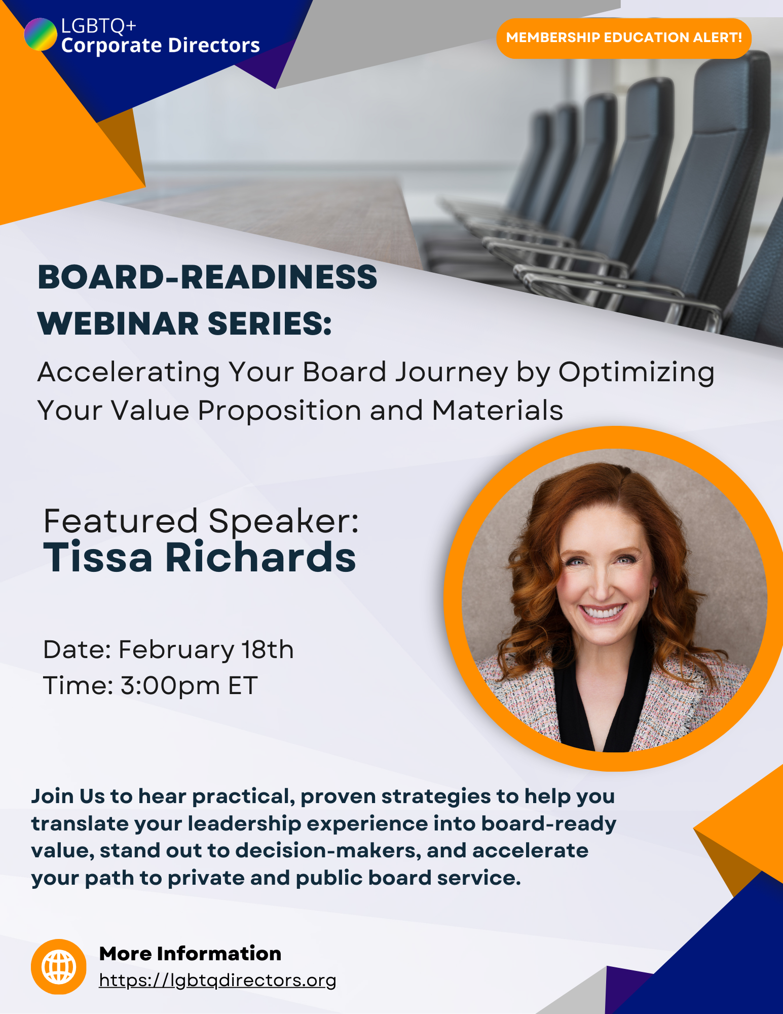 Campaign cover image for Association Webinar: Accelerating Your Board Journey by Optimizing Your Value Proposition and Materials with Tissa Richards