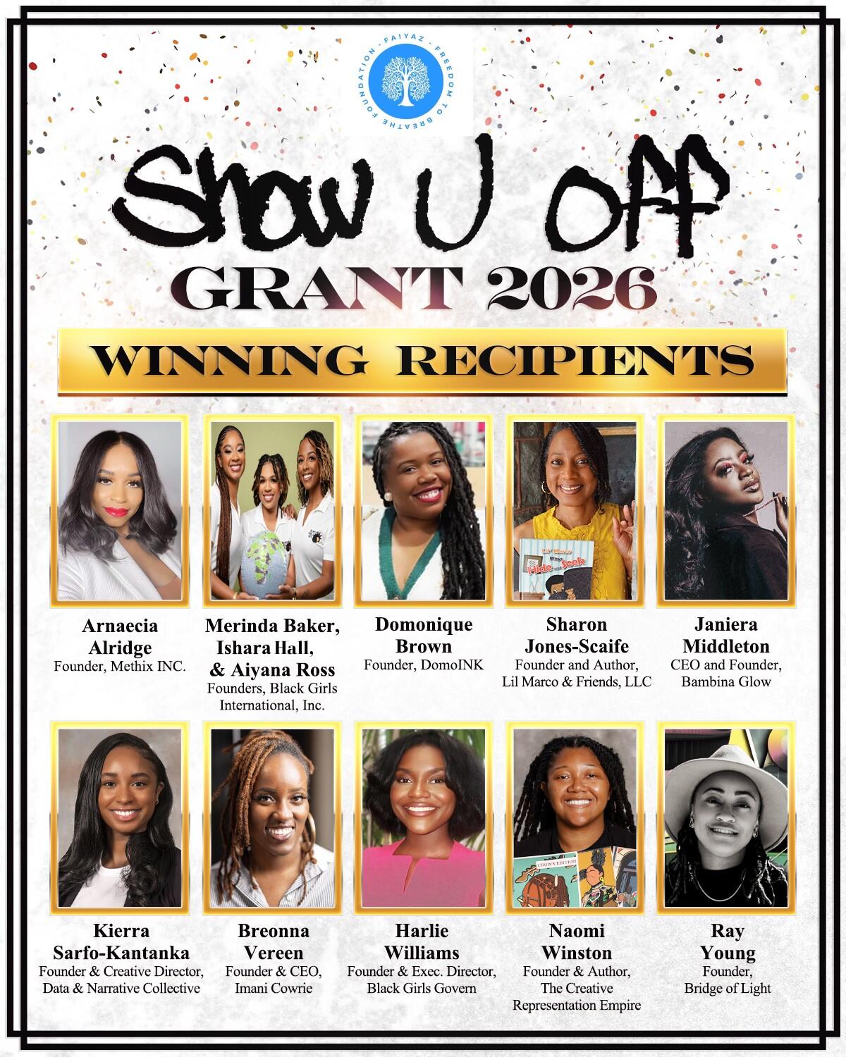 Campaign cover image for Meet Our 2026 "Show U Off" Grant Winners!