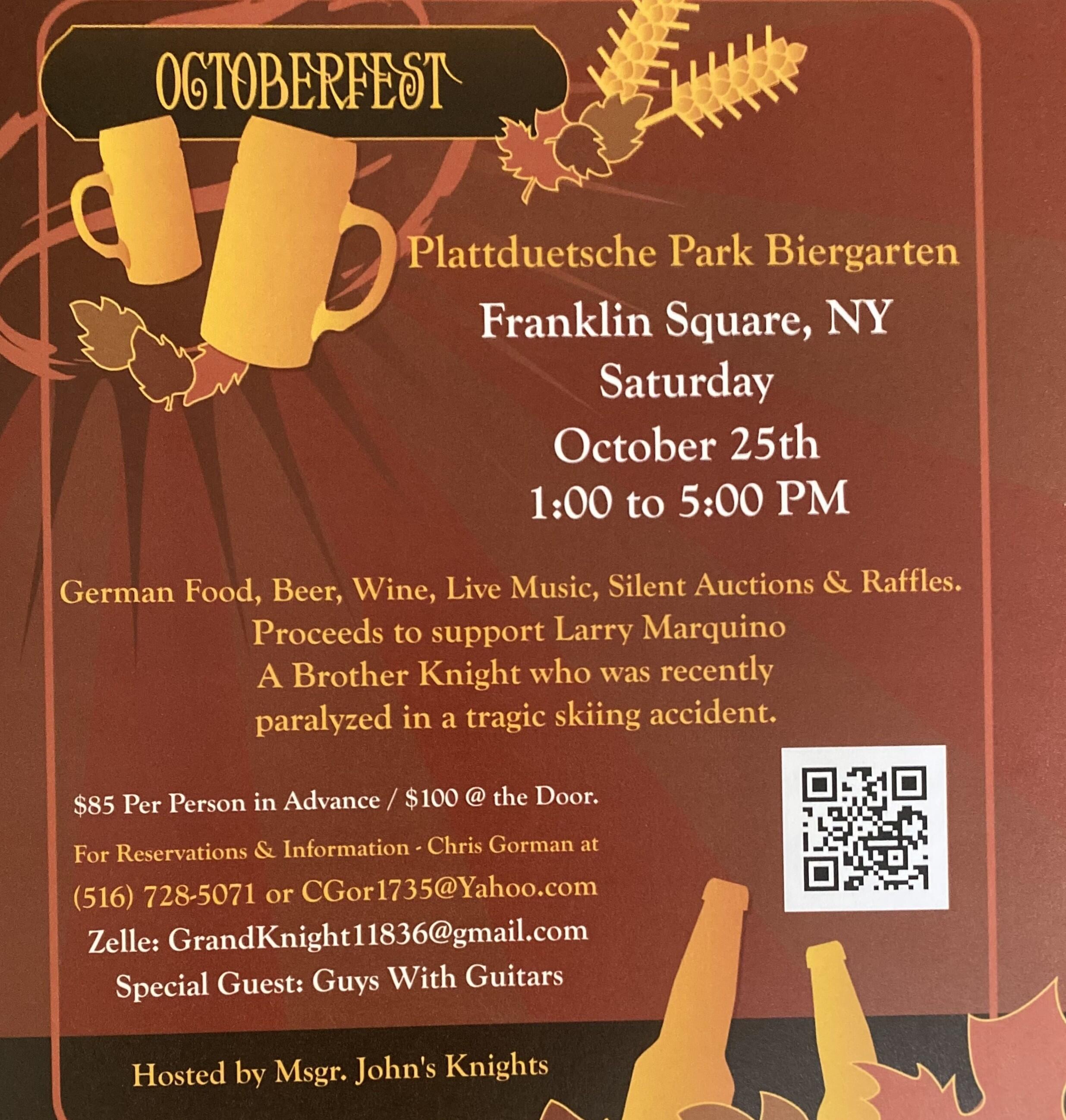 Campaign cover image for Octoberfest Fundraiser    Saturday October 25th, 2025
