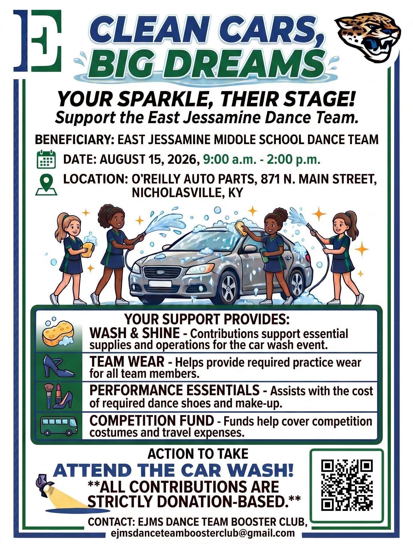 Campaign cover image for Clean Cars, Big Dreams: Support East Jessamine Middle Dance