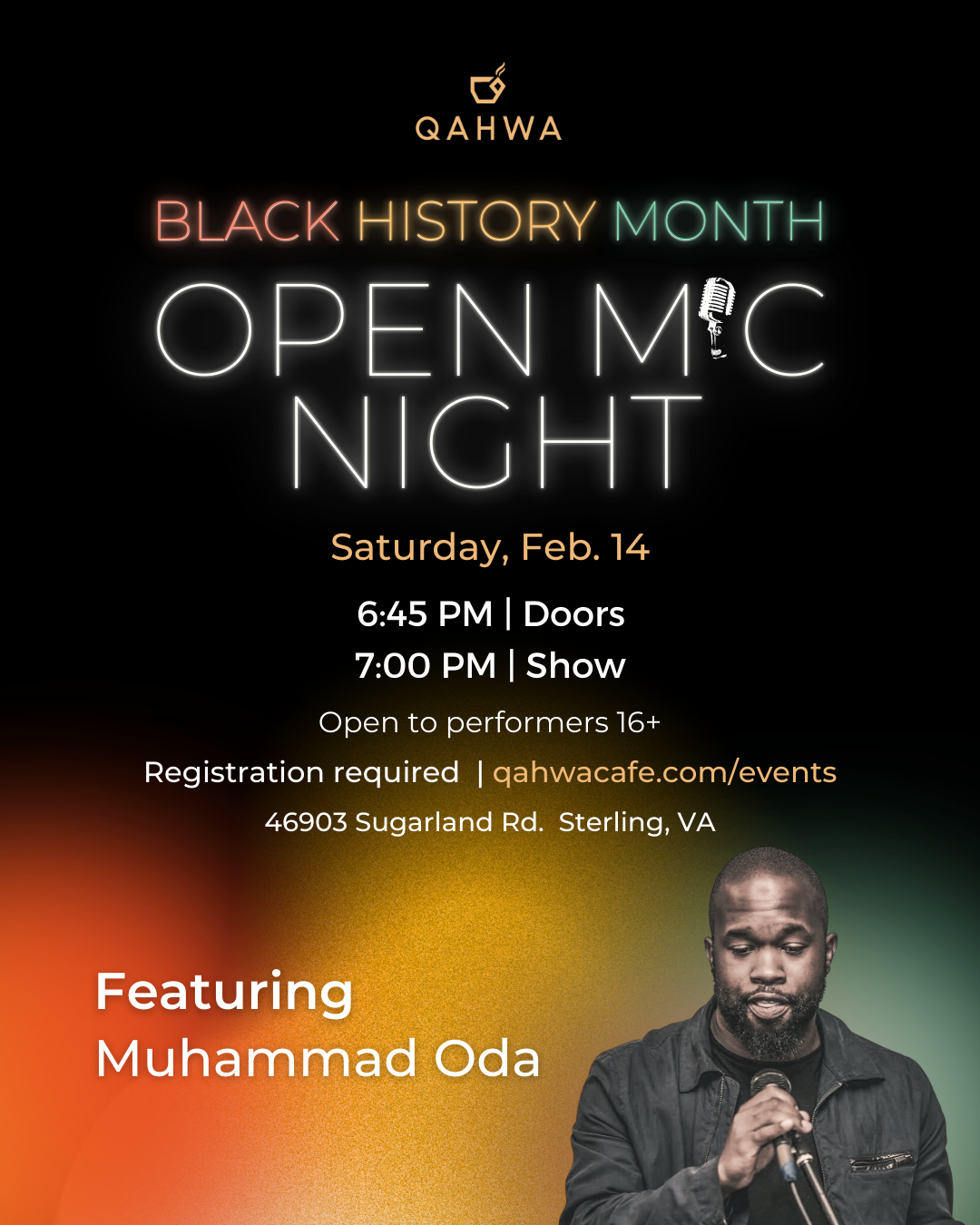 Campaign cover image for Black History Month Open Mic Night