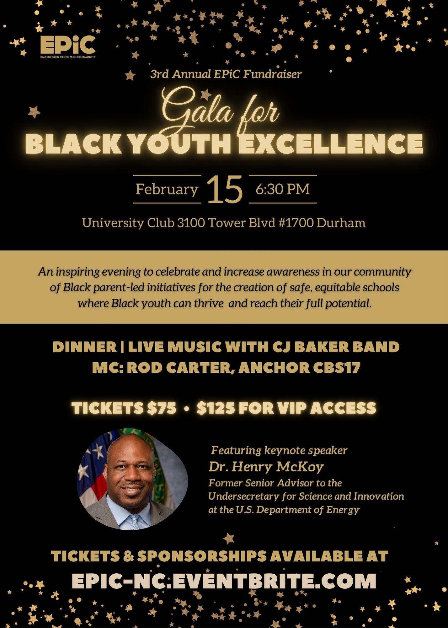Campaign cover image for 3rd Annual EPiC Fundraiser: Gala for Black Youth Excellence