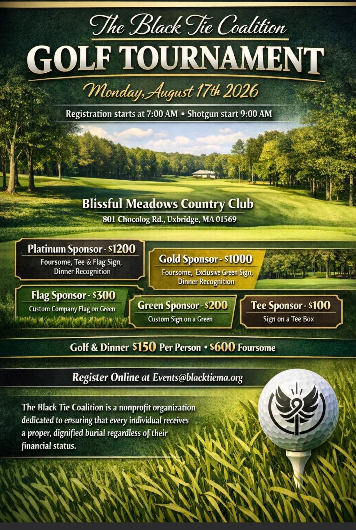 Campaign cover image for Black Tie Coalition - Annual Golf Tournament
