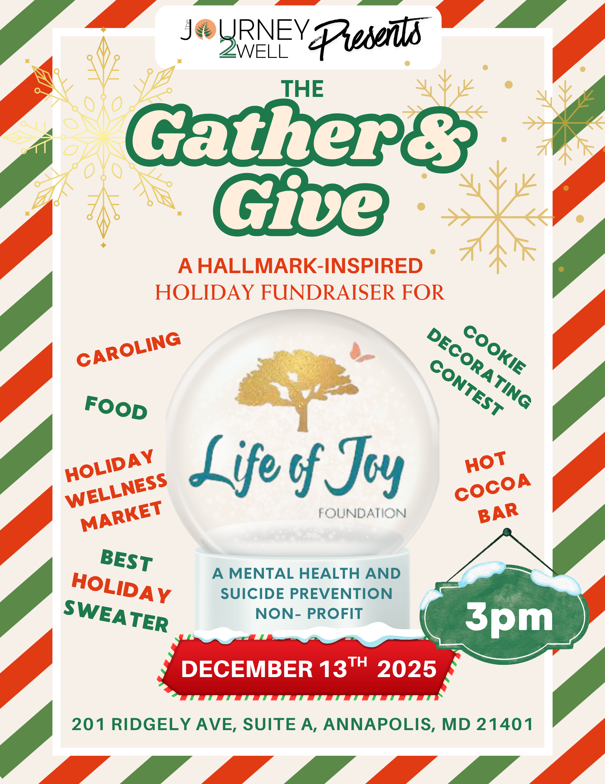 Campaign cover image for The Gather & Give Holiday Market: A Hallmark-Inspired Holiday Fundraiser for Life of Joy Foundation