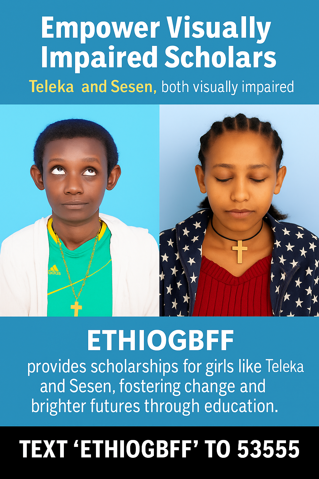 Campaign cover image for Sponsor a Girl’s Education in Ethiopia – Empower 40 Girls, Transform Communities