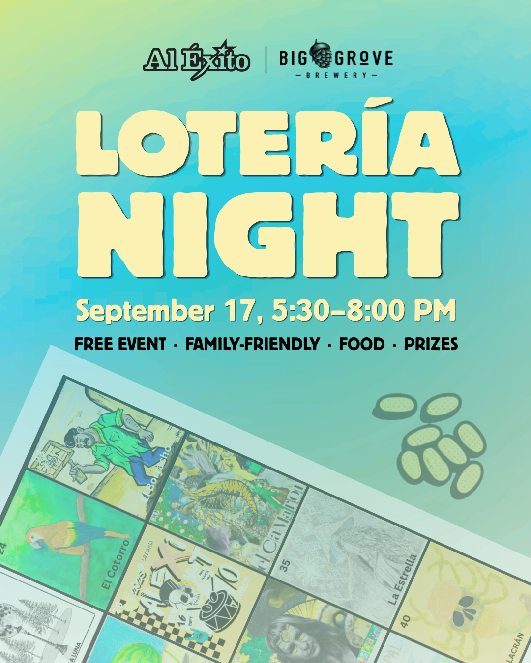 Campaign cover image for Al Éxito Loteria Night at Big Grove