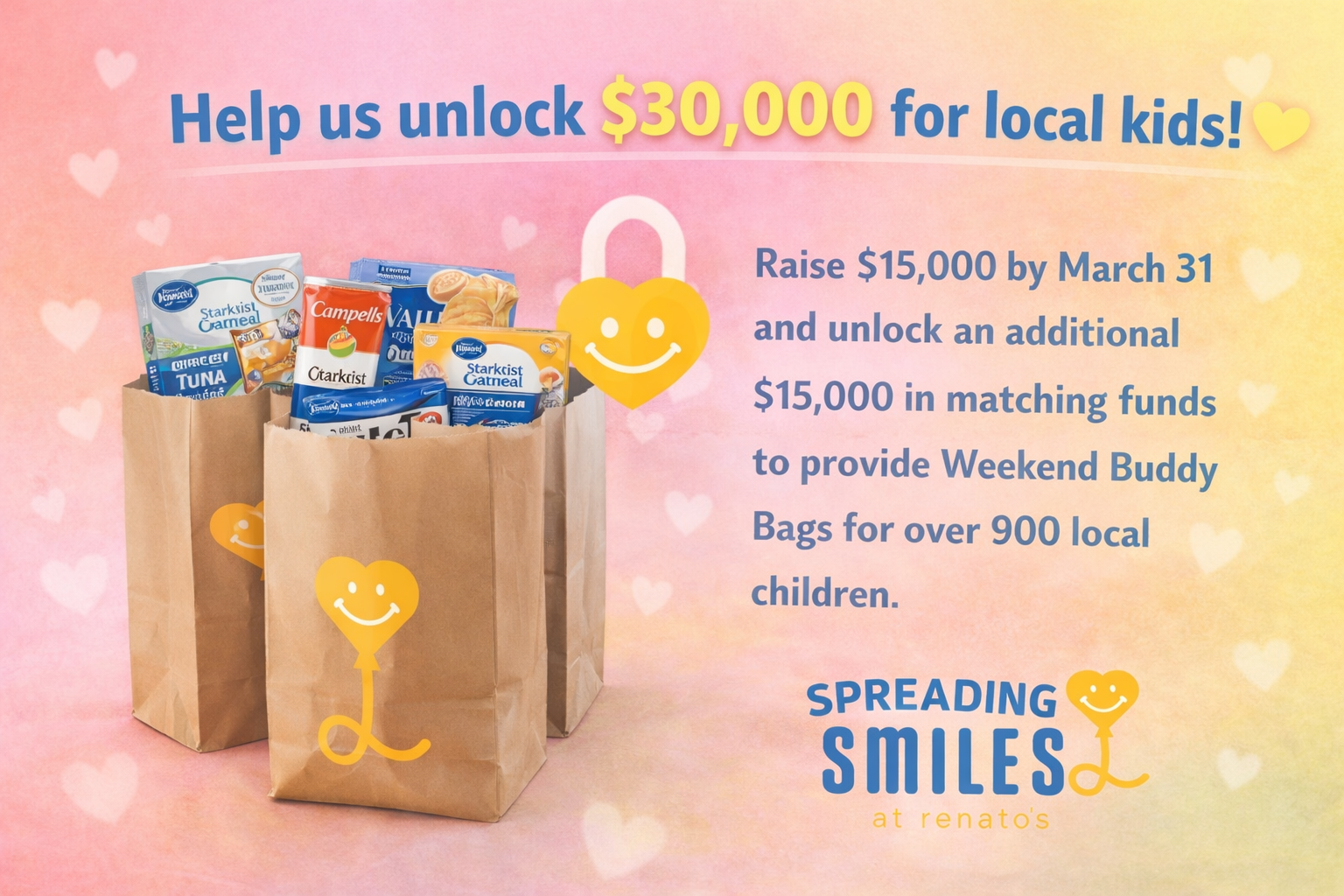 Campaign cover image for Double the Smiles: $15,000 Match for Weekend Meals