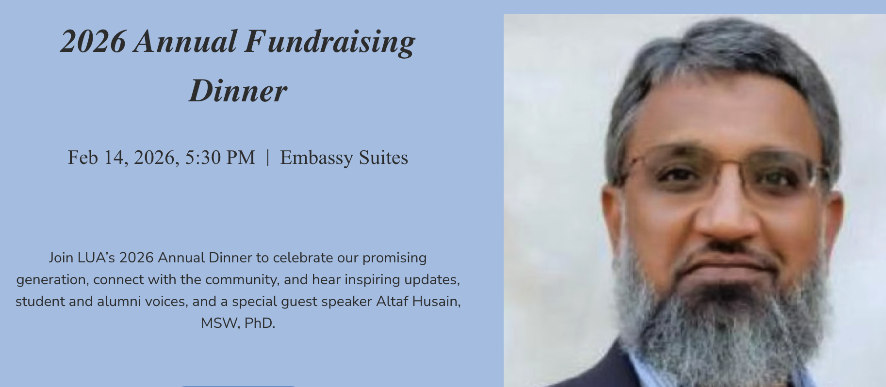 Campaign cover image for 2026 LUA Fundraising Dinner