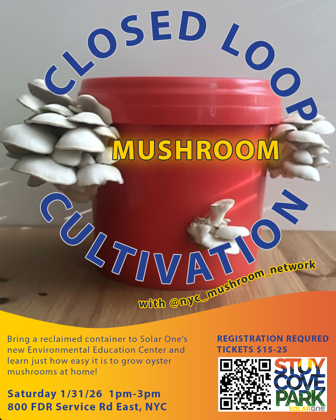 Campaign cover image for DIY Mushroom Cultivation at Solar One