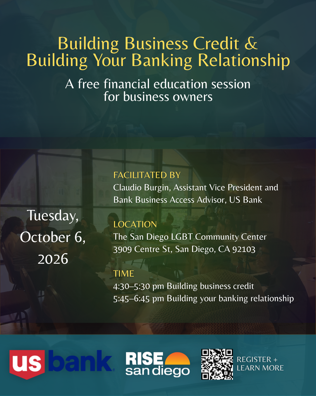 Campaign cover image for RISE-US Bank Financial Education Sessions (English): Building Business Credit & Building Your Banking Relationship