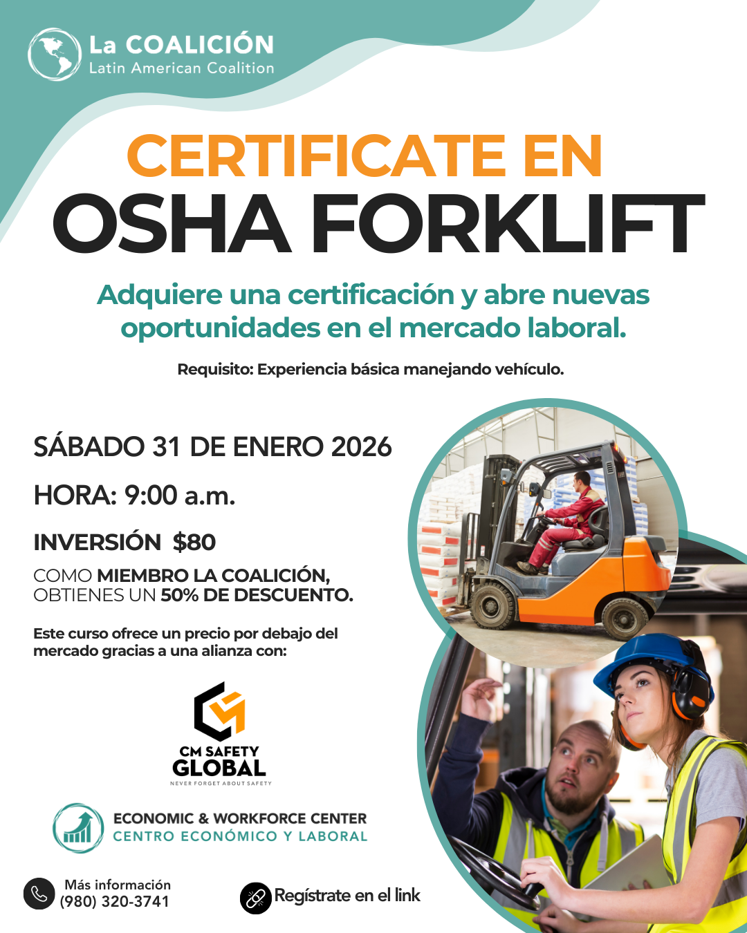 Campaign cover image for EWC Inscripción para la Certificación OSHA Forklift