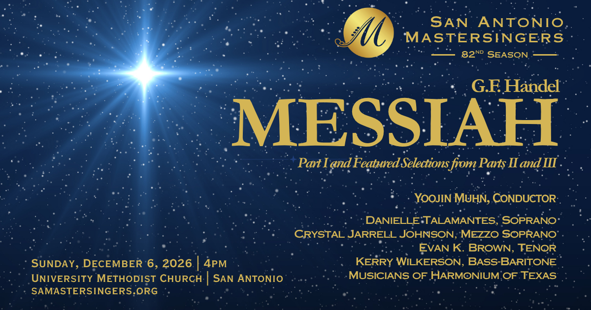 Campaign cover image for Handel's Messiah presented by The San Antonio Mastersingers