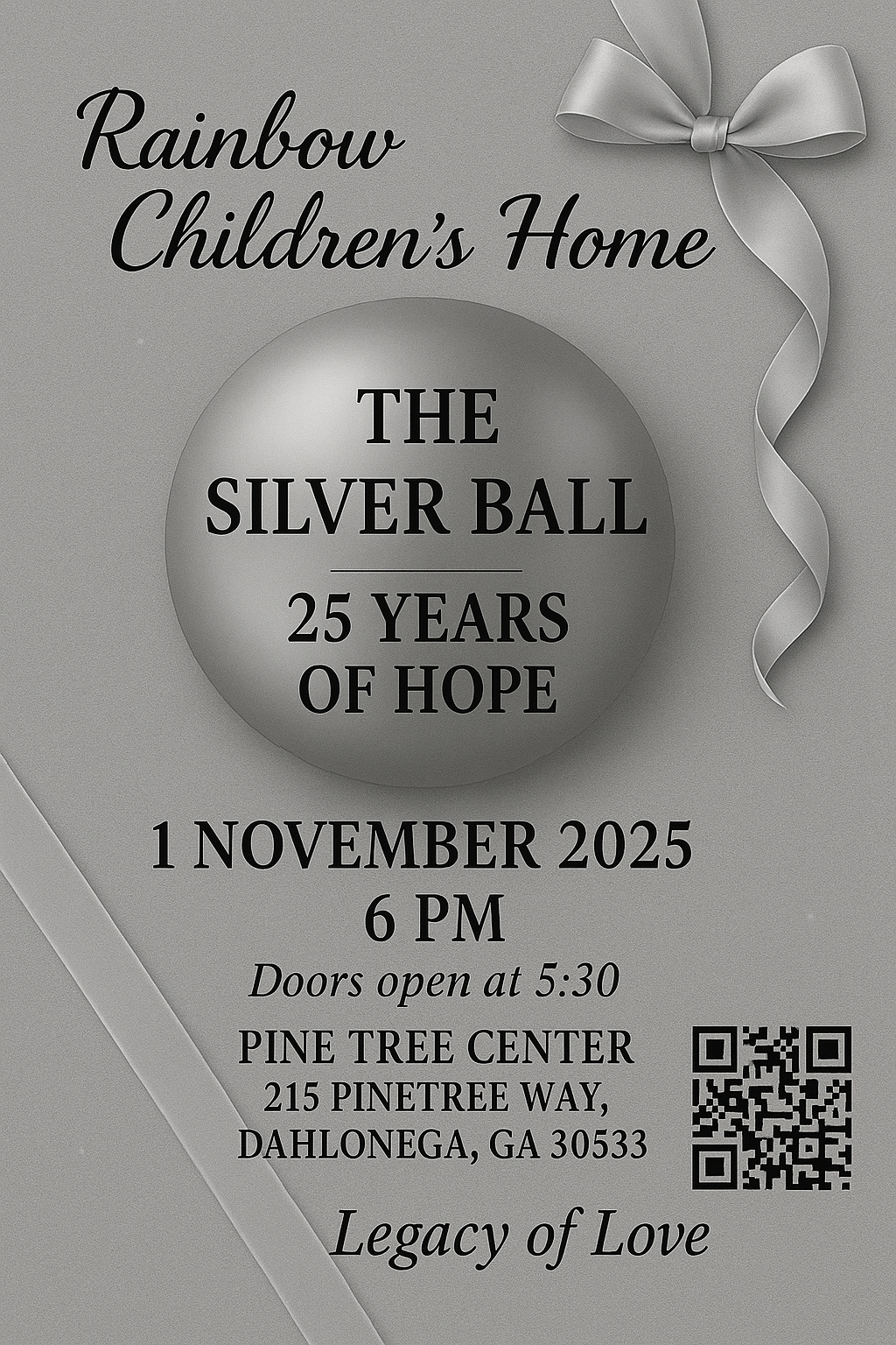 Campaign cover image for The Silver Ball Legacy of Love, 25 years of Hope