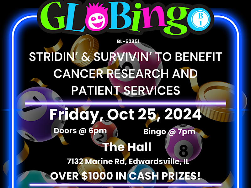 Campaign cover image for Stridin' & Survivin' 2024 Glo Bingo