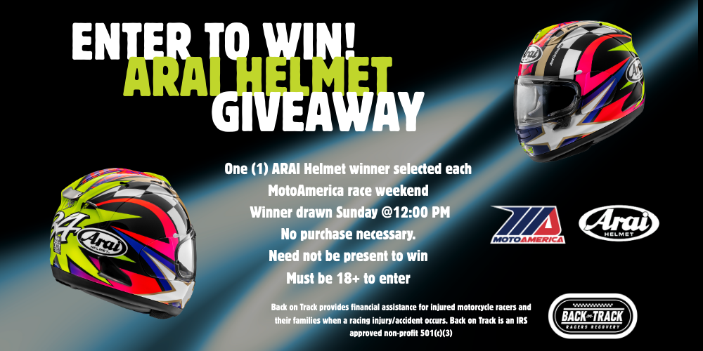 Campaign cover image for ARAI Helmet Giveaway by Back on Track