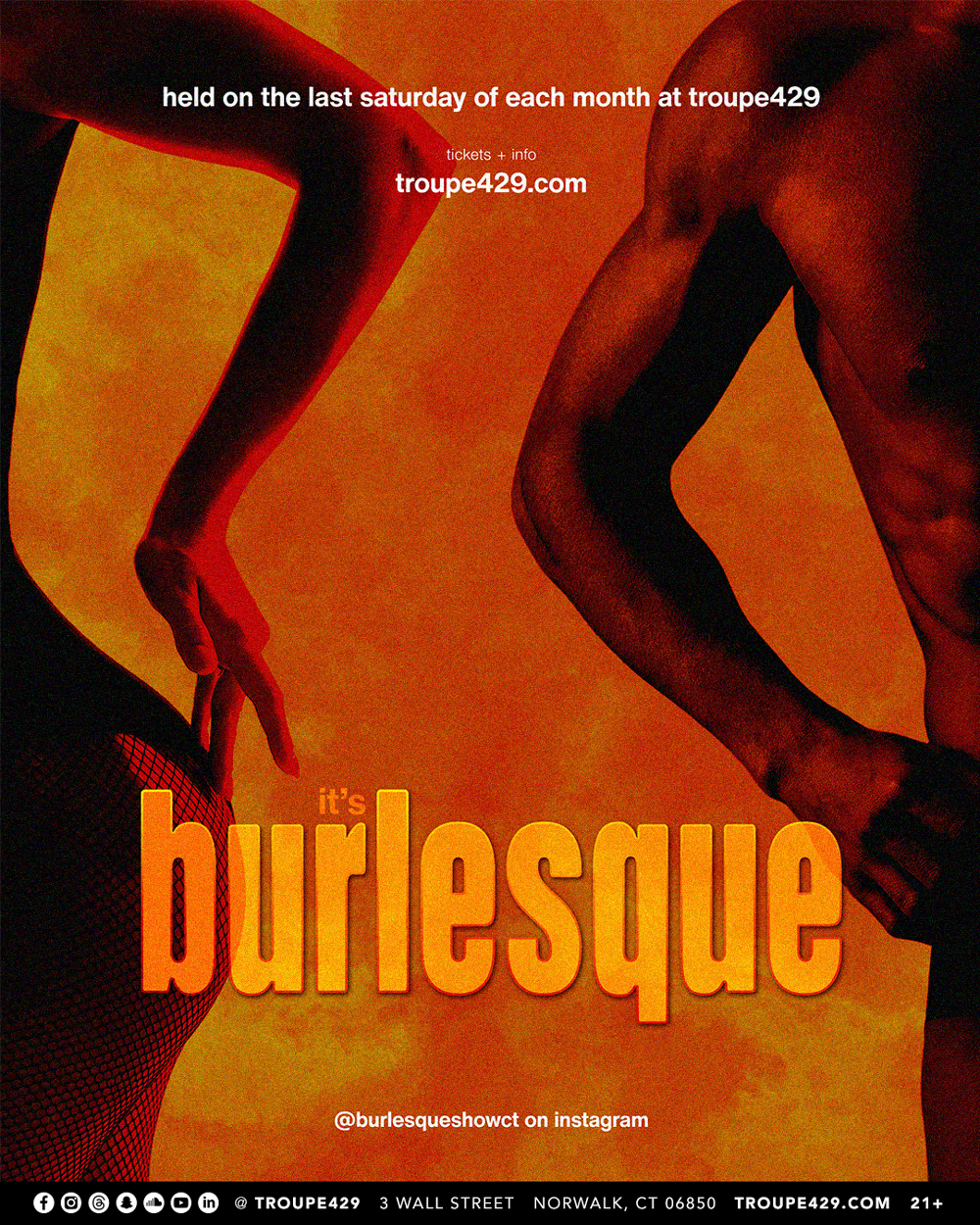 Campaign cover image for It's Burlesque FEBRUARY show! at Troupe429 (SAT FEBRUARY 28, 2026 // 7:30PM)