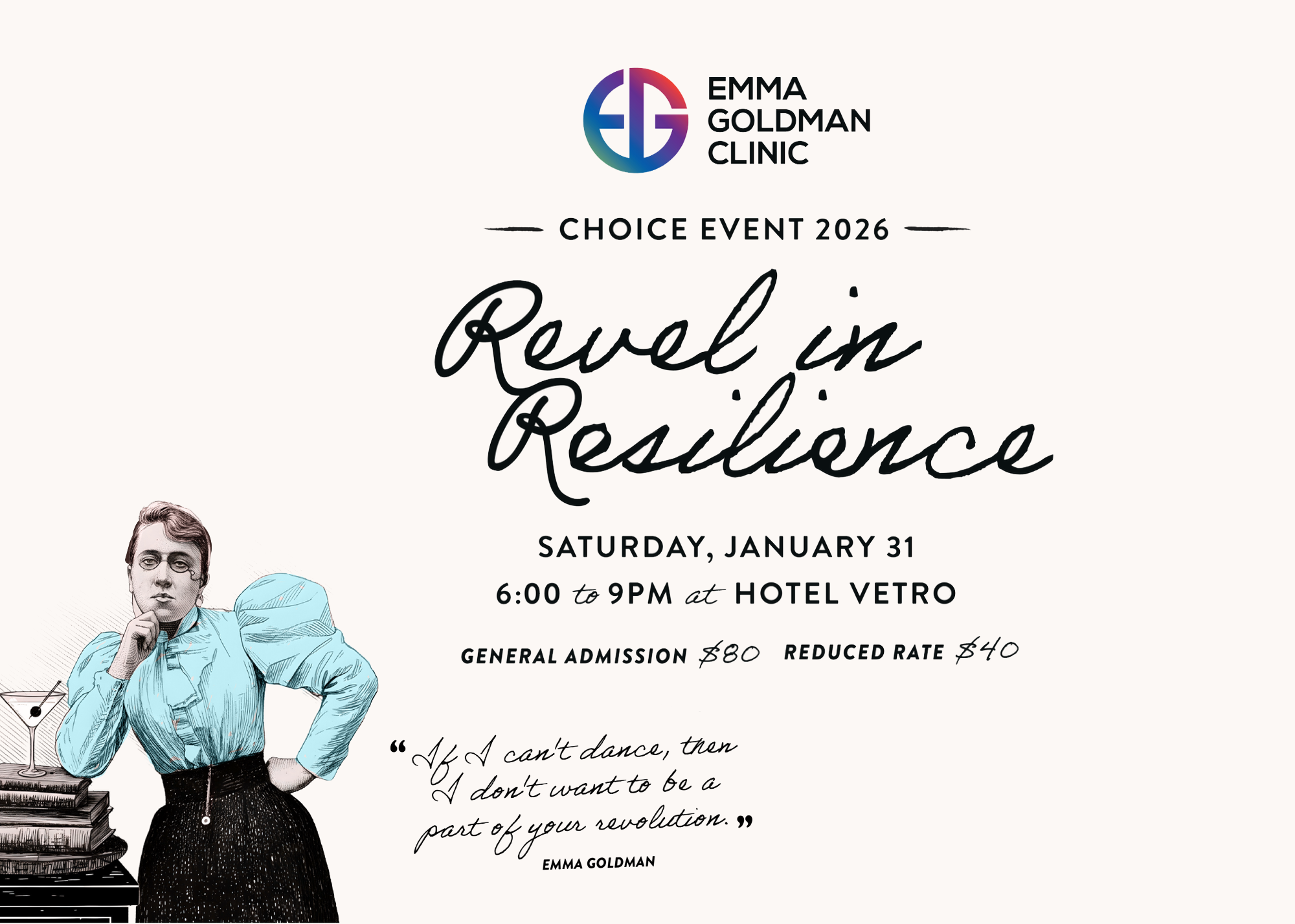 Campaign cover image for Emma Goldman Clinic Choice Event 2026 Silent Auction