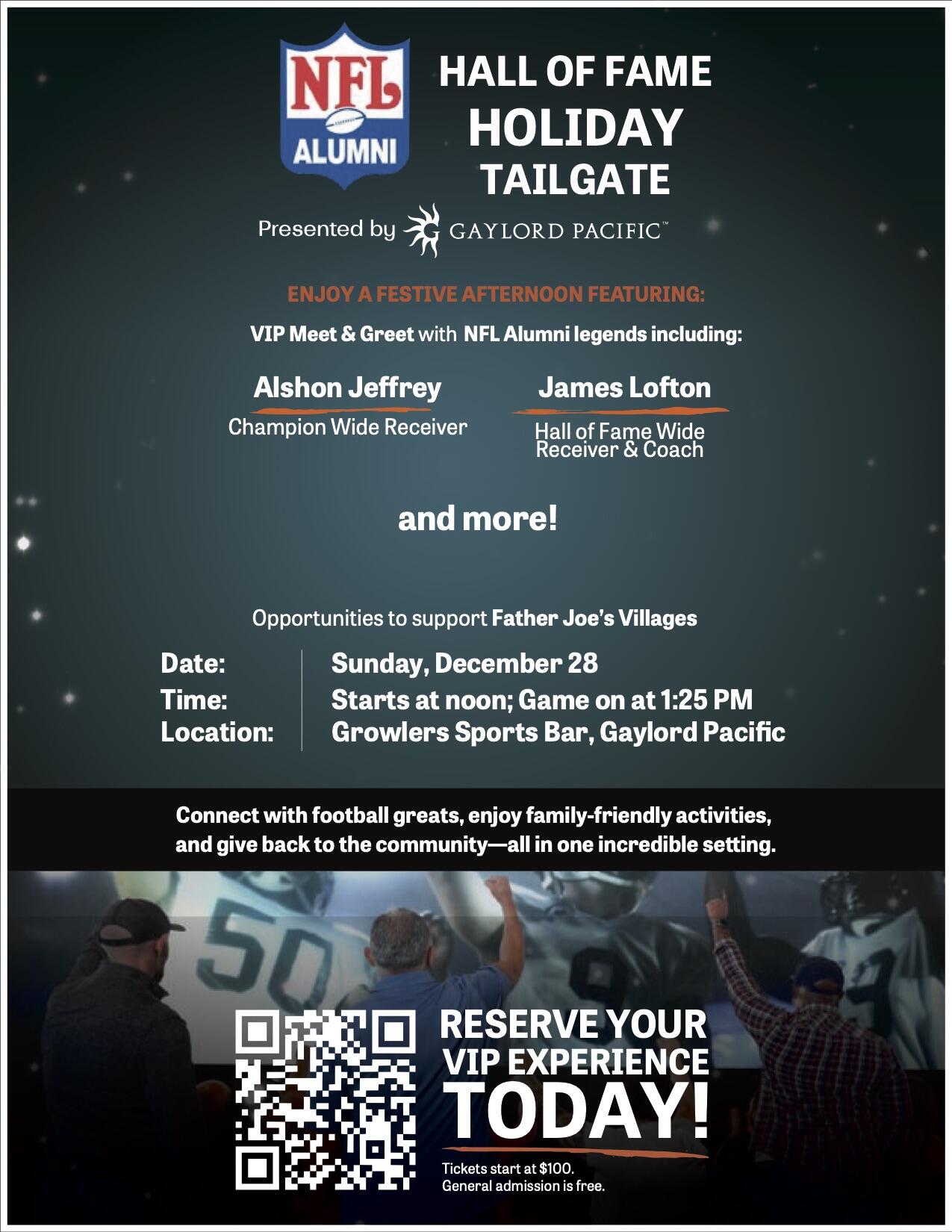 Campaign cover image for NFL ALUMNI HOLIDAY TAILGATE EXPERIENCE