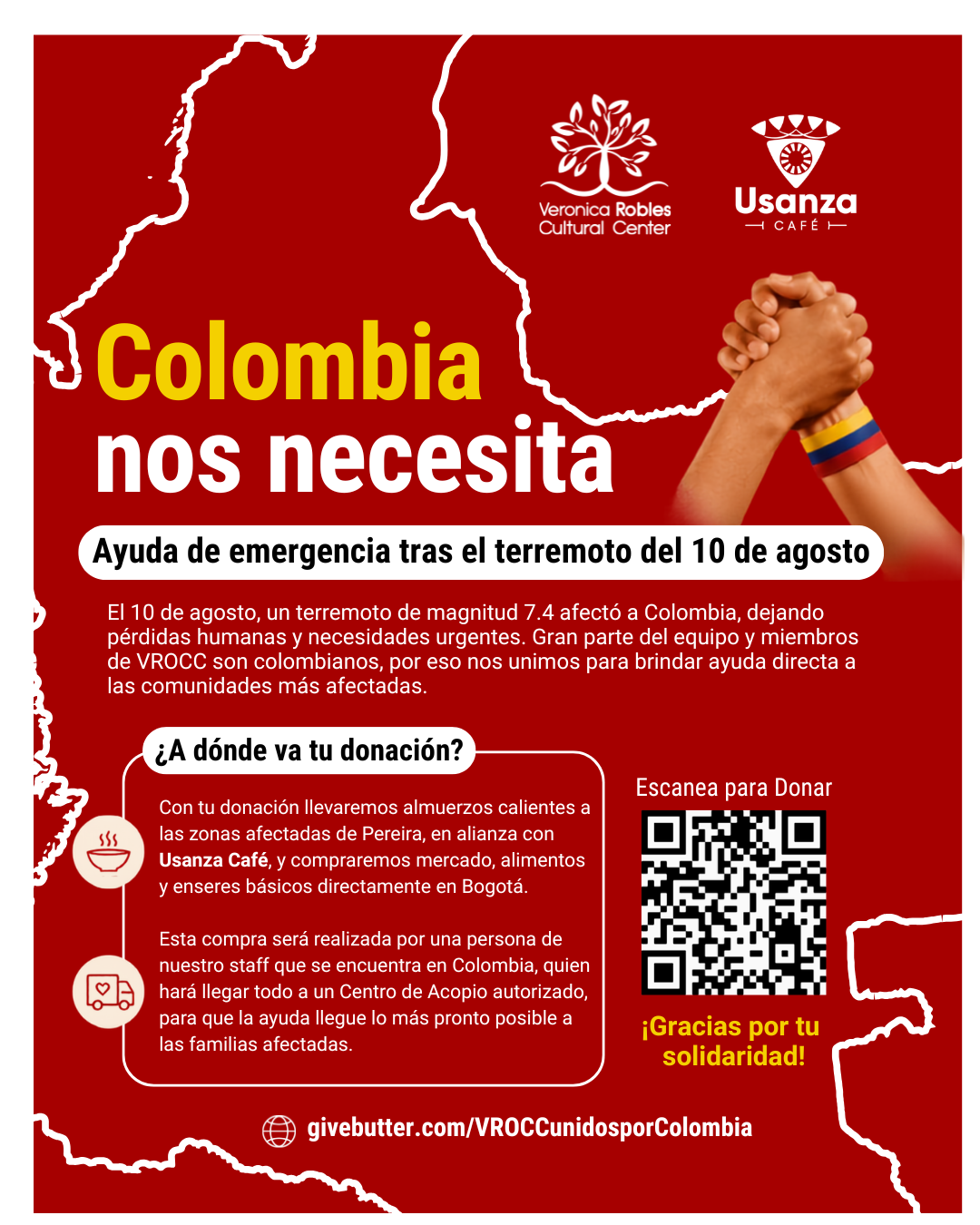 Campaign cover image for Ayuda de Emergencia para Colombia — VROCC Se Une a la Causa