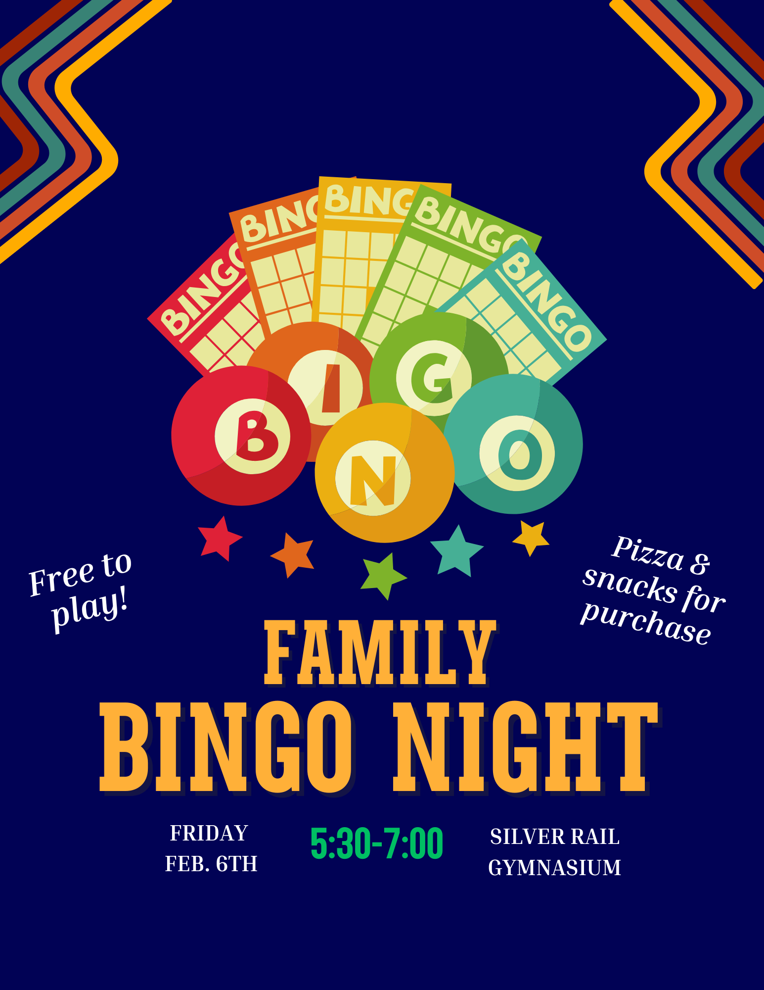 Campaign cover image for Family BINGO Night 2026 with Silver Rail PTO!