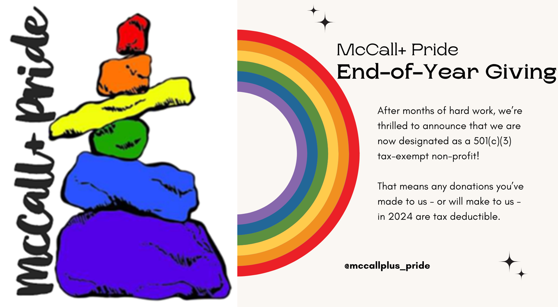 Campaign cover image for McCall+ Pride End-of-Year Giving Campaign