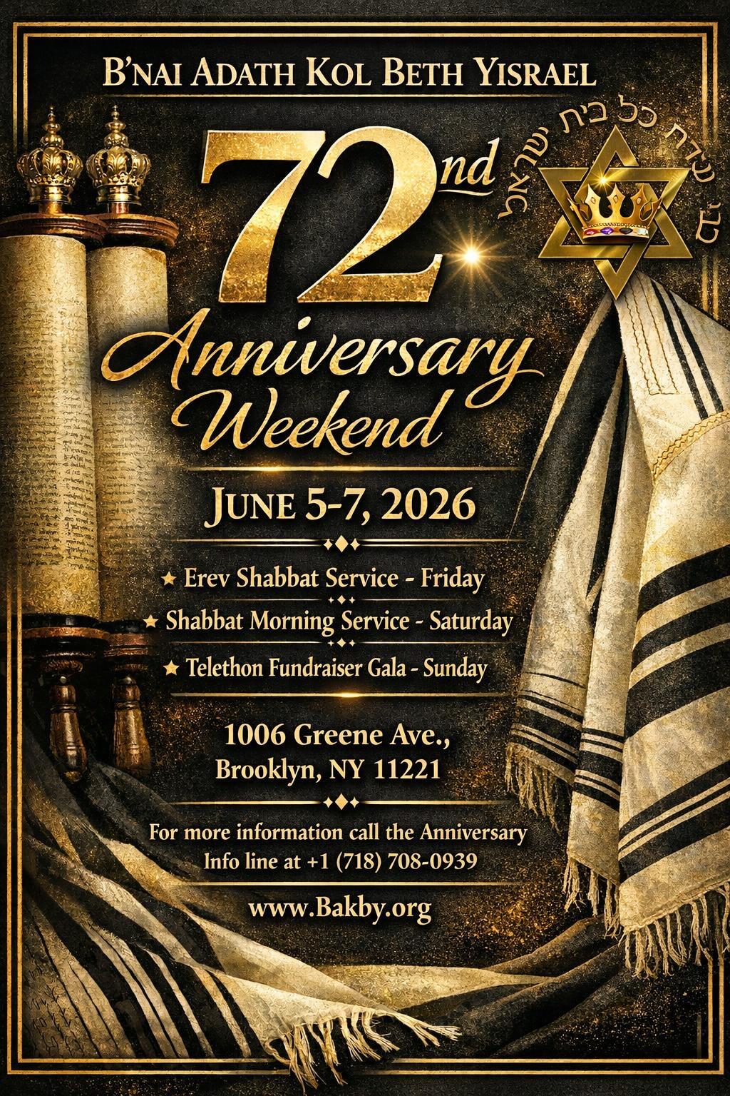 Campaign cover for 72nd Anniversary Celebration