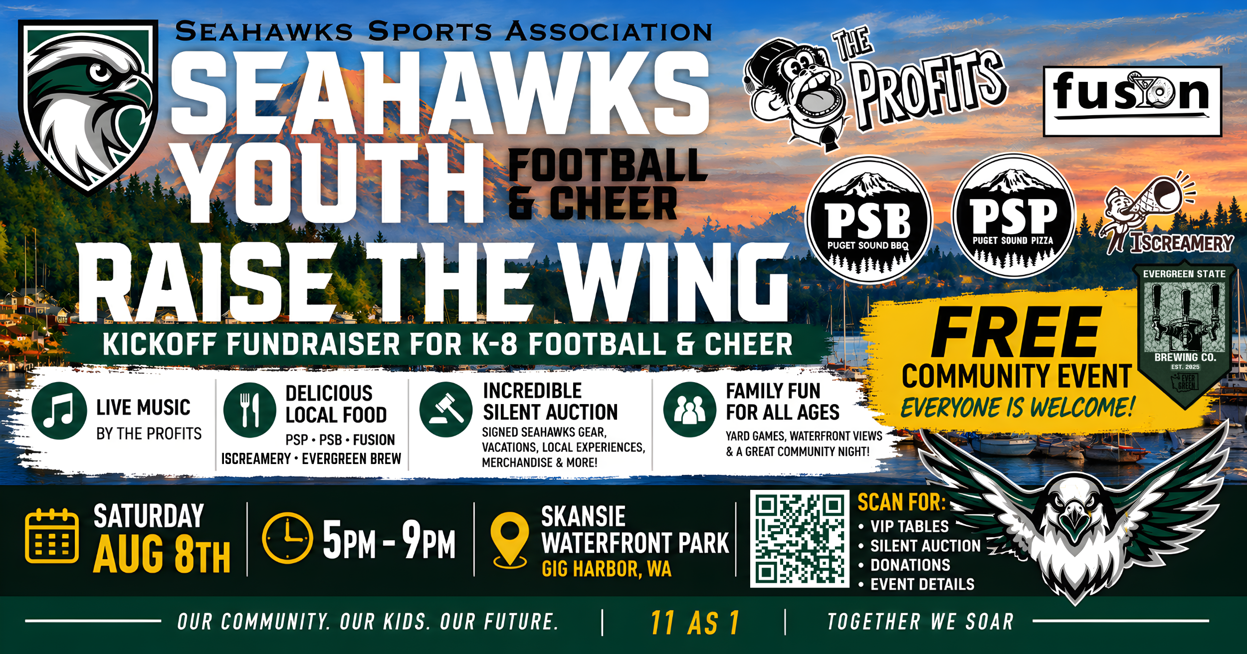 Campaign cover image for Raise The Wing - Seahawks Youth Football & Cheer