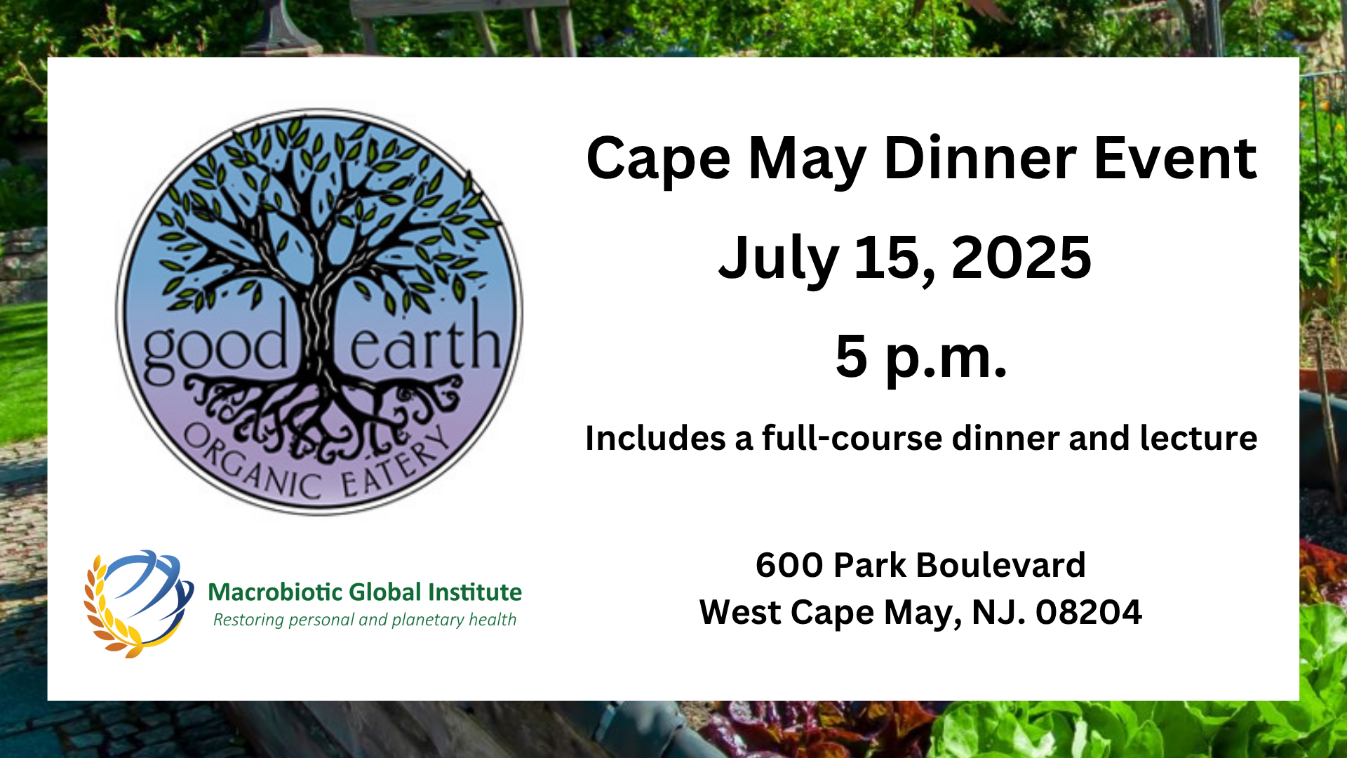 Campaign cover image for Cape May Dinner Event