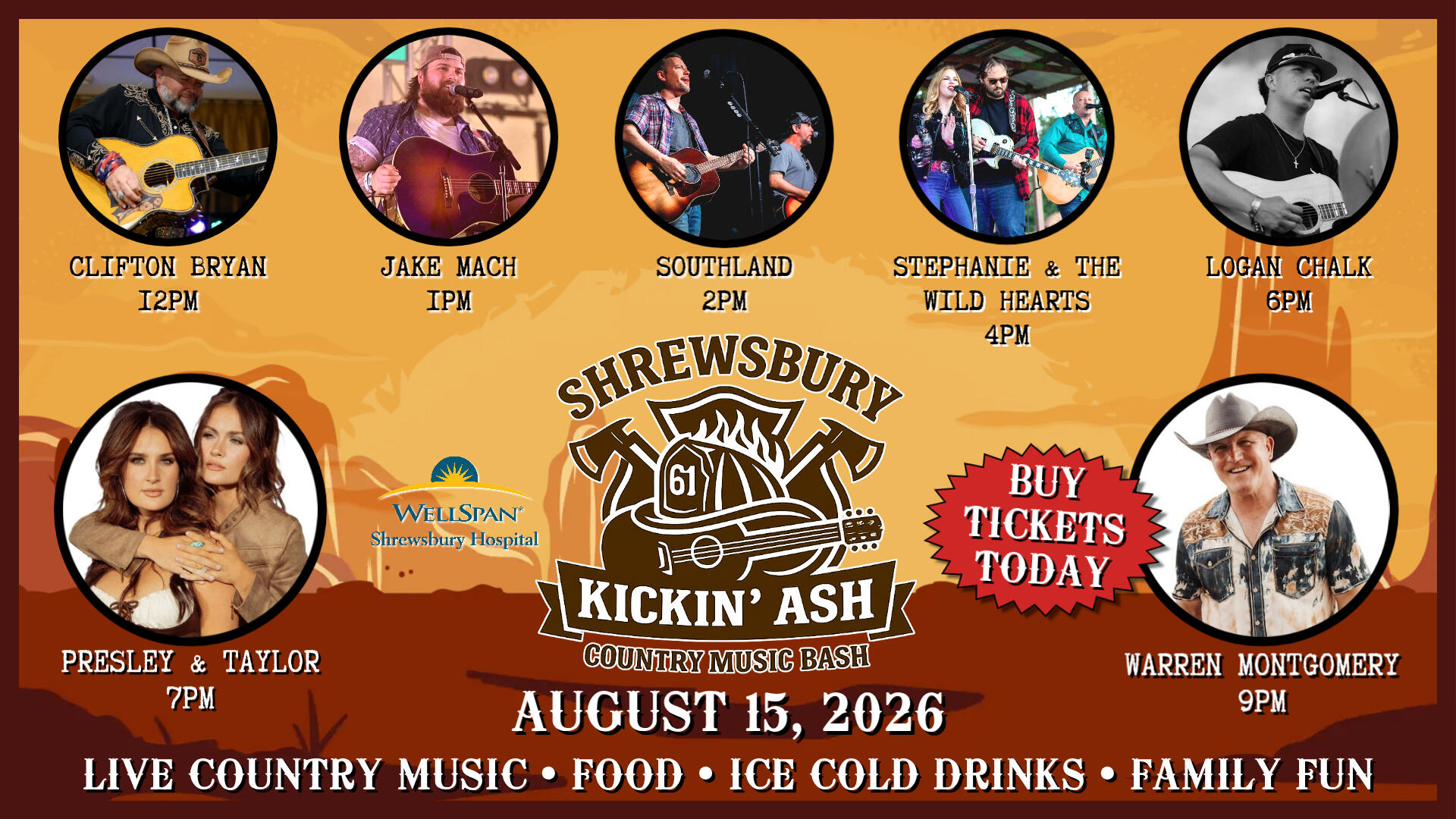 Campaign cover image for 2026 Shrewsbury Kickin' Ash Country Music Bash