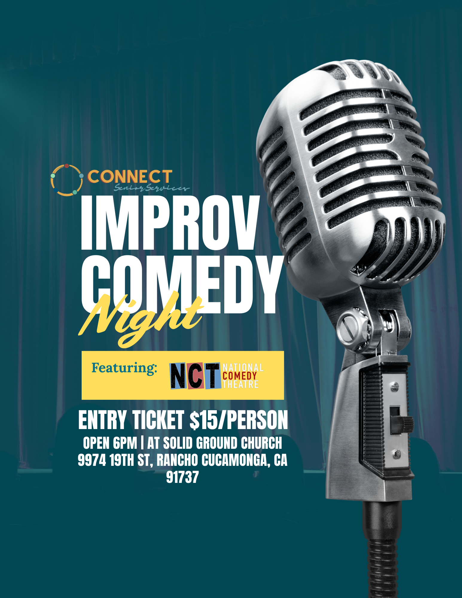 Campaign cover image for Connect Senior Services Comedy Night 2026