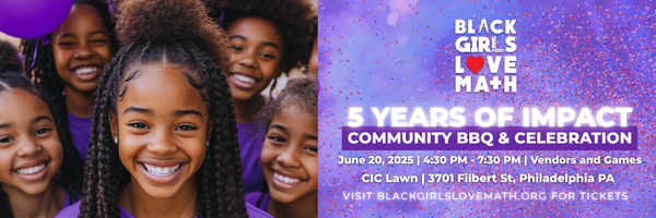 Campaign cover image for Black Girls Love Math Turns 5 ✨  See Her in STEM. 🪐